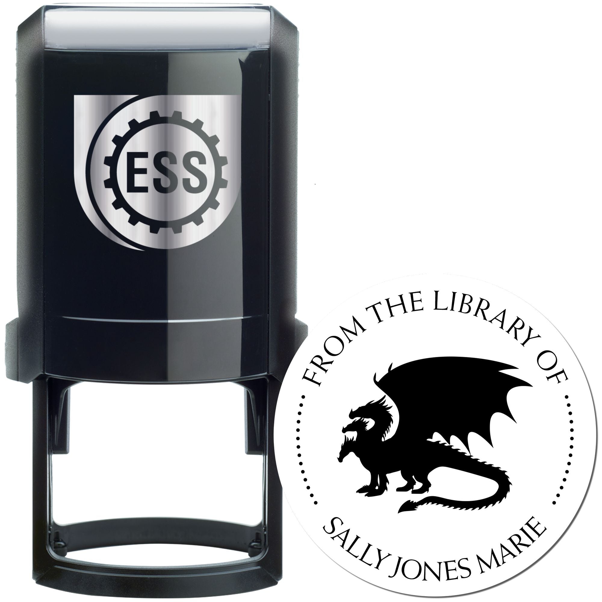 Self-Inking Mythical Dragon Custom Read It Love It Stamper - Engineer Seal Stamps