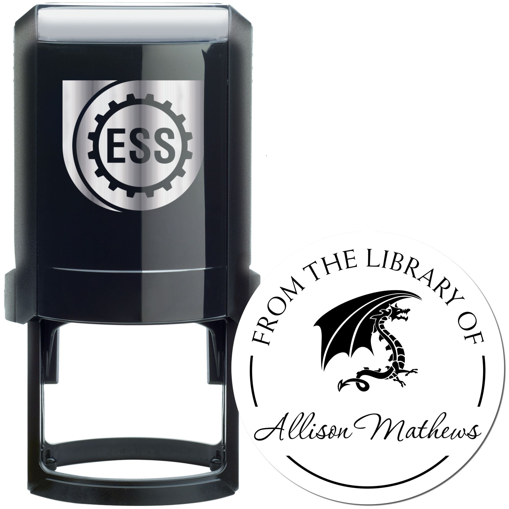 Self-Inking Enchanting Dragon Custom Read It Love It Return It Stamp - Engineer Seal Stamps