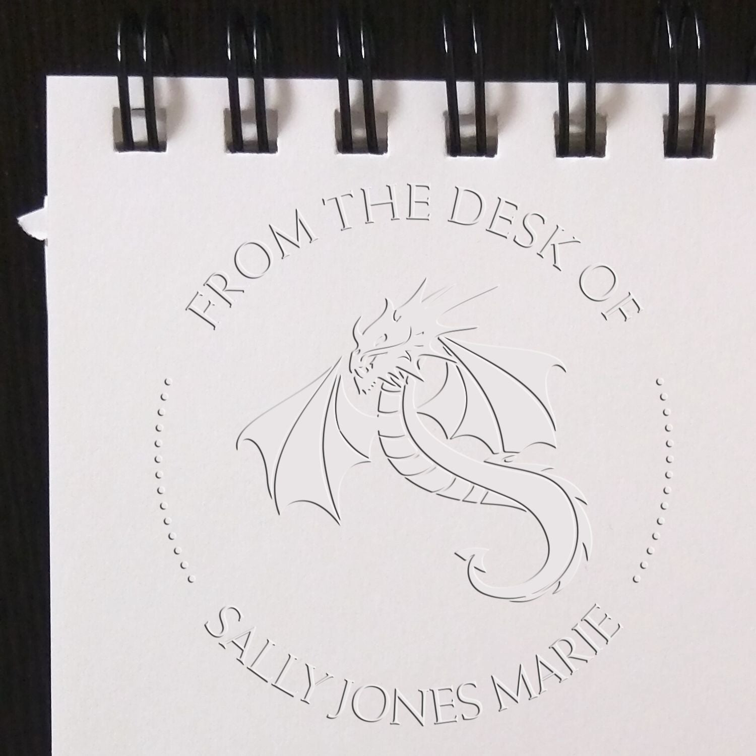 Desk Serpentine Dragon Personalized Library Of Paper Embosser - Engineer Seal Stamps