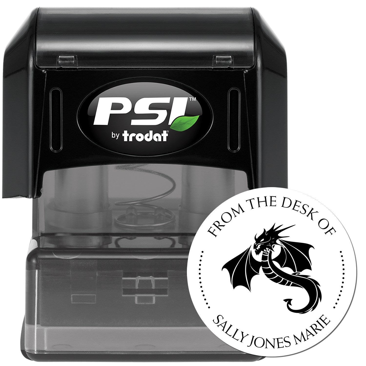 PSI Pre-Inked Serpentine Dragon Custom Made Ownership Stamp - Engineer Seal Stamps