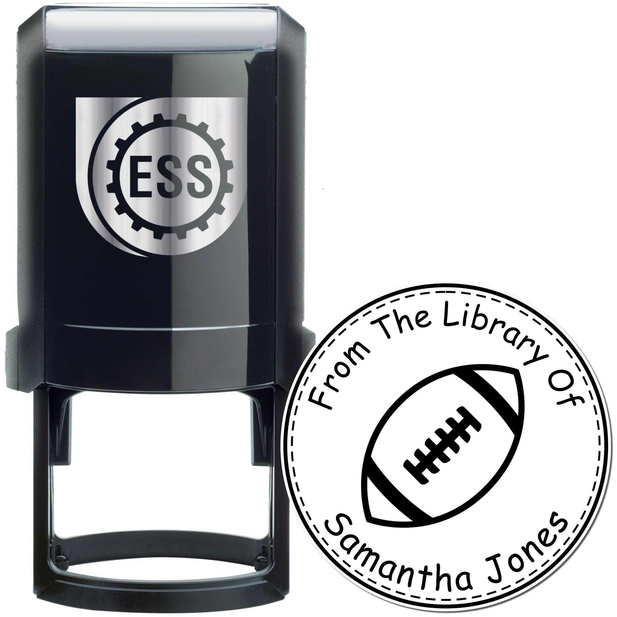 Self-Inking Energetic Football Customized Bibliophile Stamp - Engineer Seal Stamps