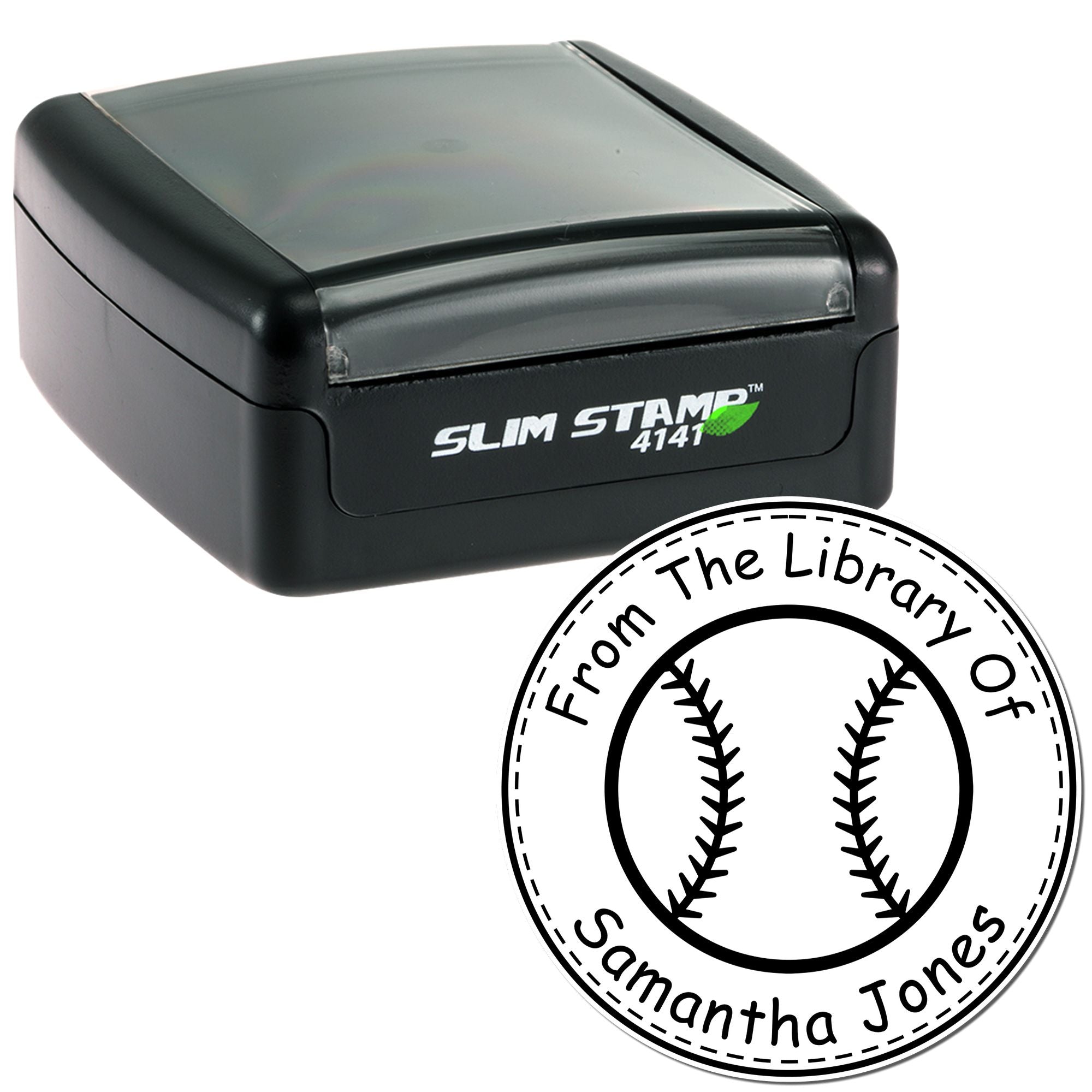 Pre-Inked Skillful Baseball Personalized Book Ownership Stamp - Engineer Seal Stamps