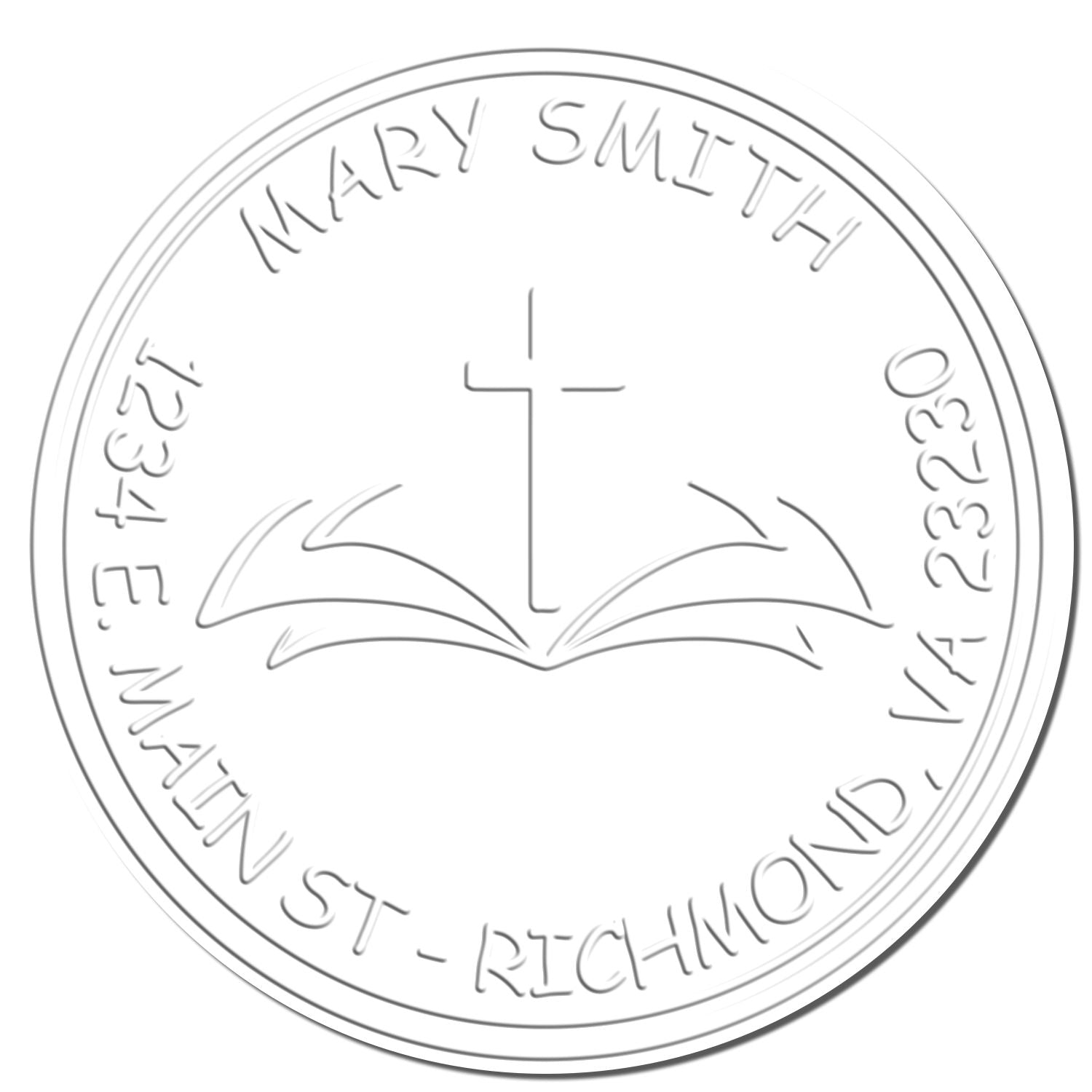 Soft Renowned Cross Home Embossed Stamp