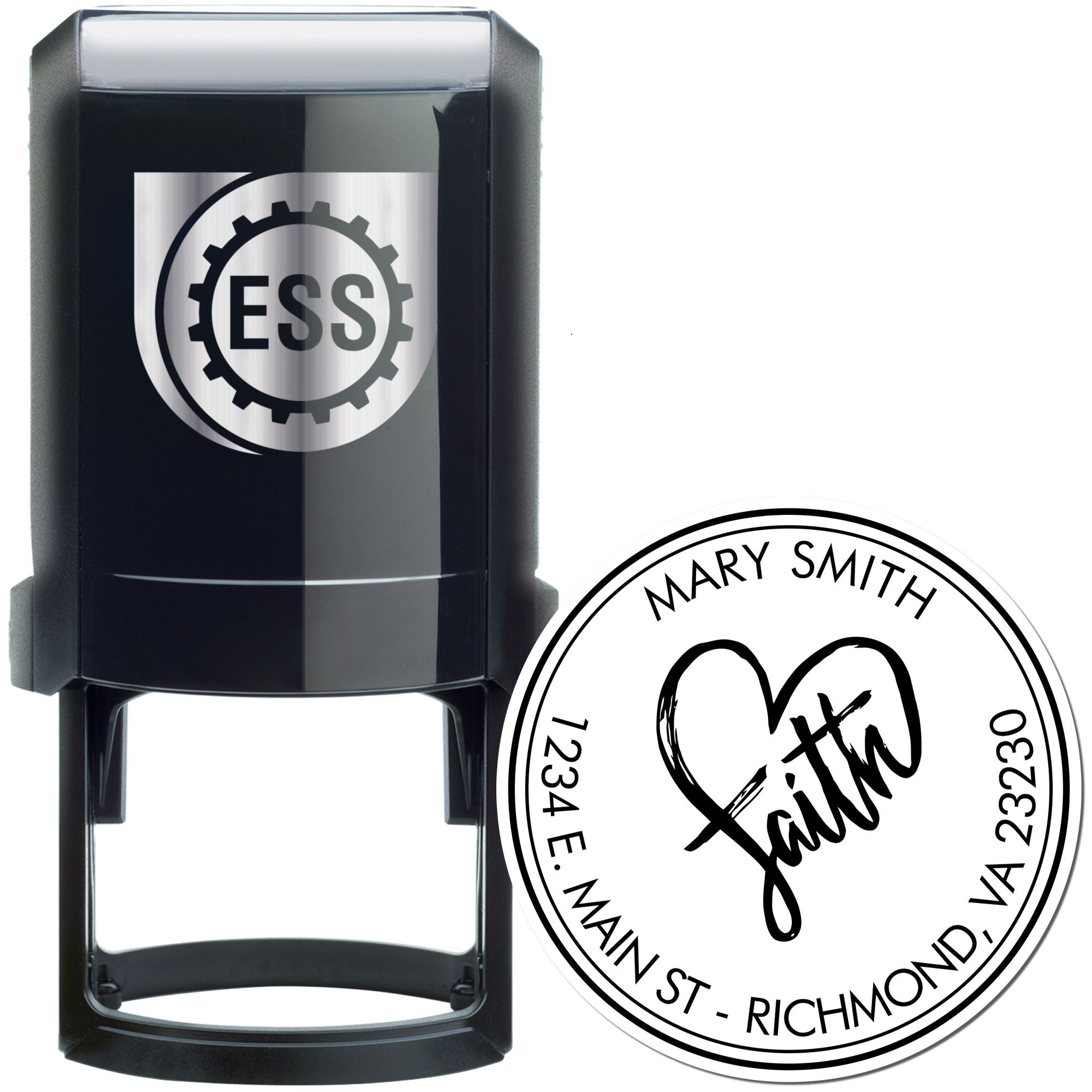 Self-Inking Timeless Faith Personalized Address Stamp - Engineer Seal Stamps
