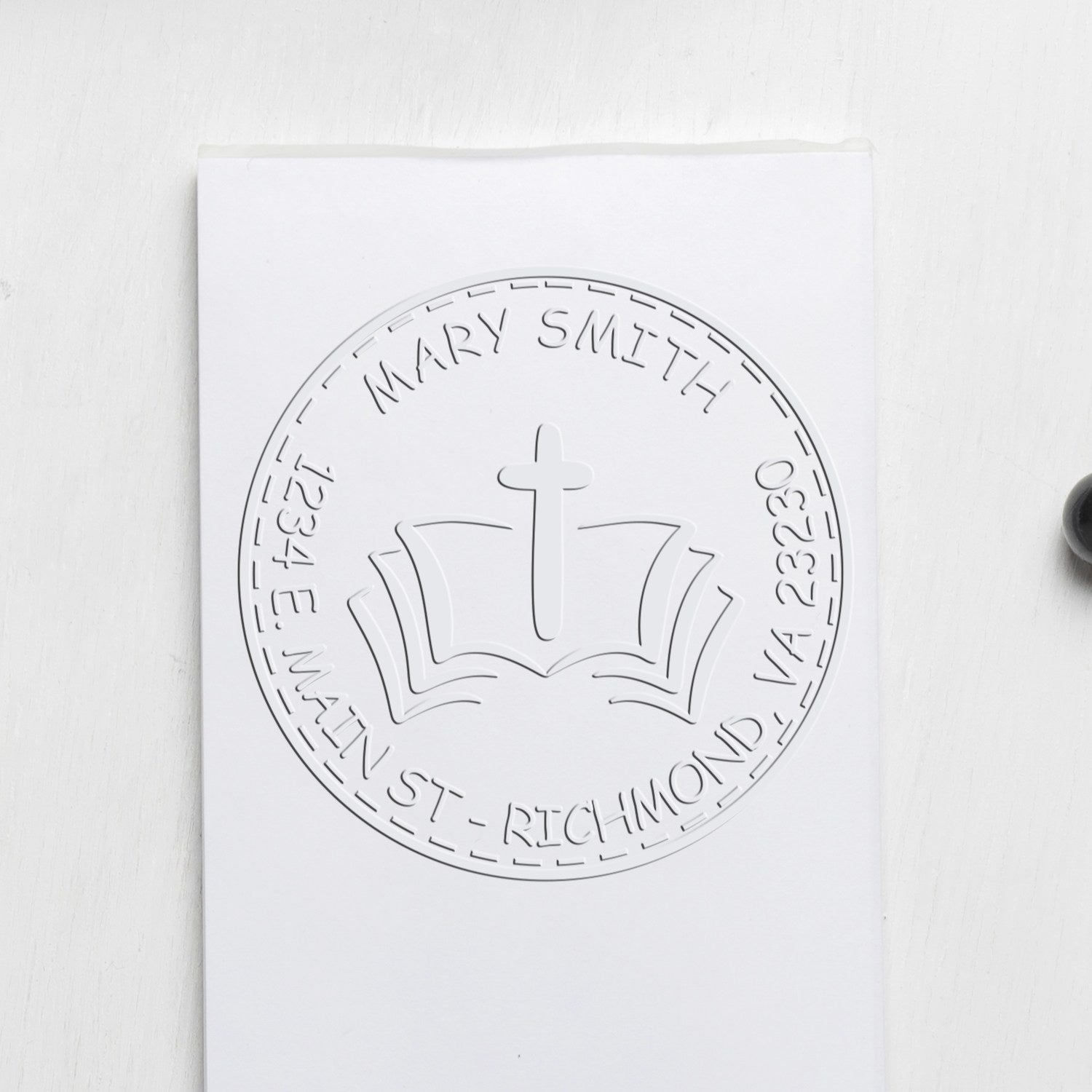 Desk Inspiring Faith Custom Made Return Address Seal Press - Engineer Seal Stamps