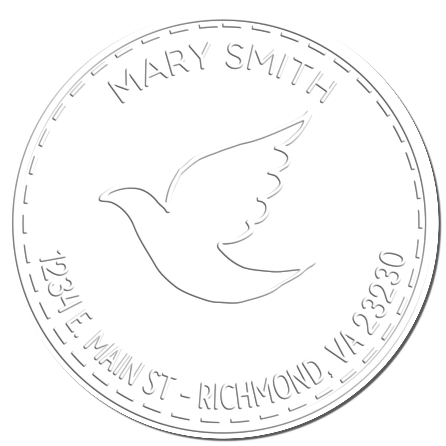Desk Hallowed Dove Personalized Address Embosser - Engineer Seal Stamps