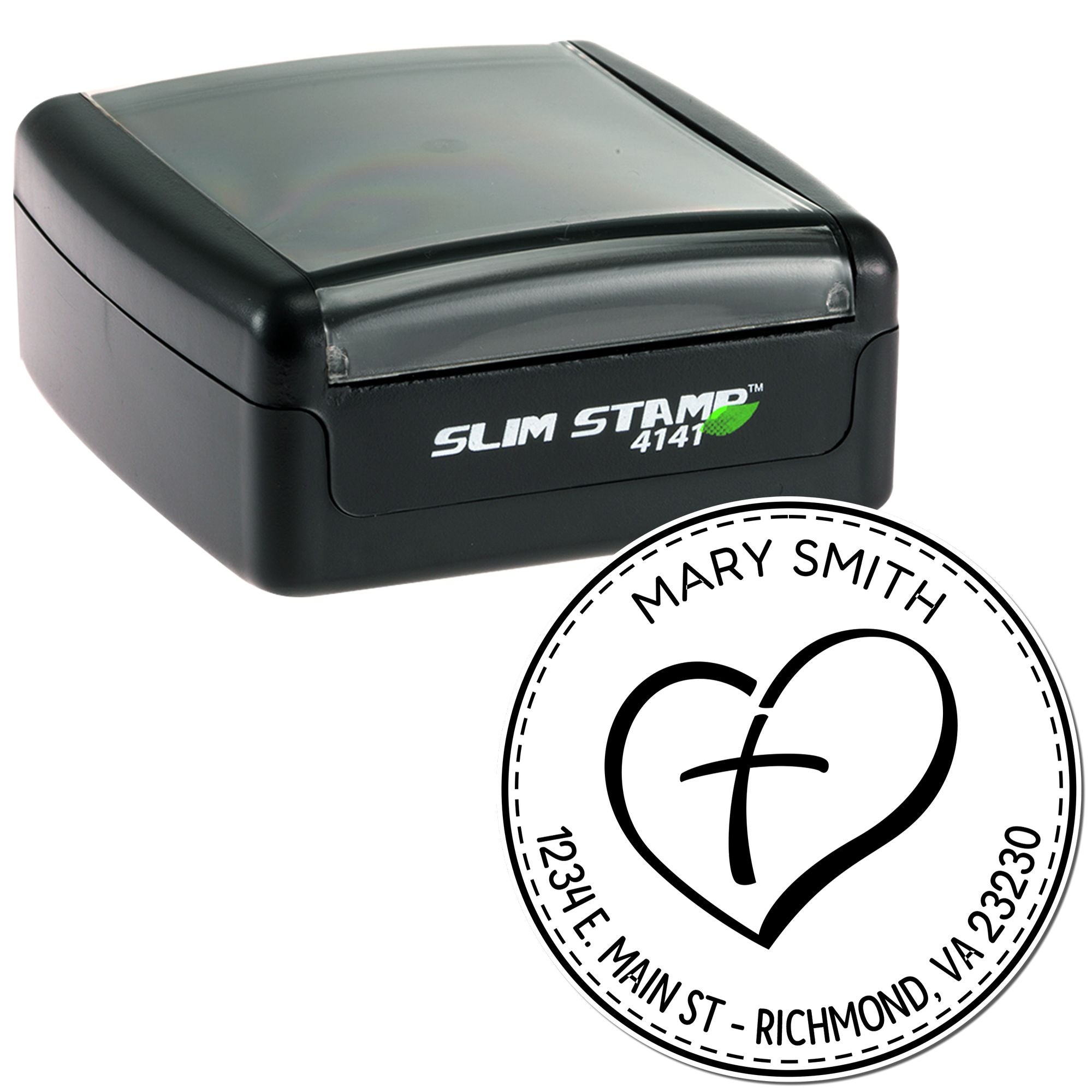 Portable Pre-Inked Pious Heart Custom Made Envelope Stamp - Engineer Seal Stamps