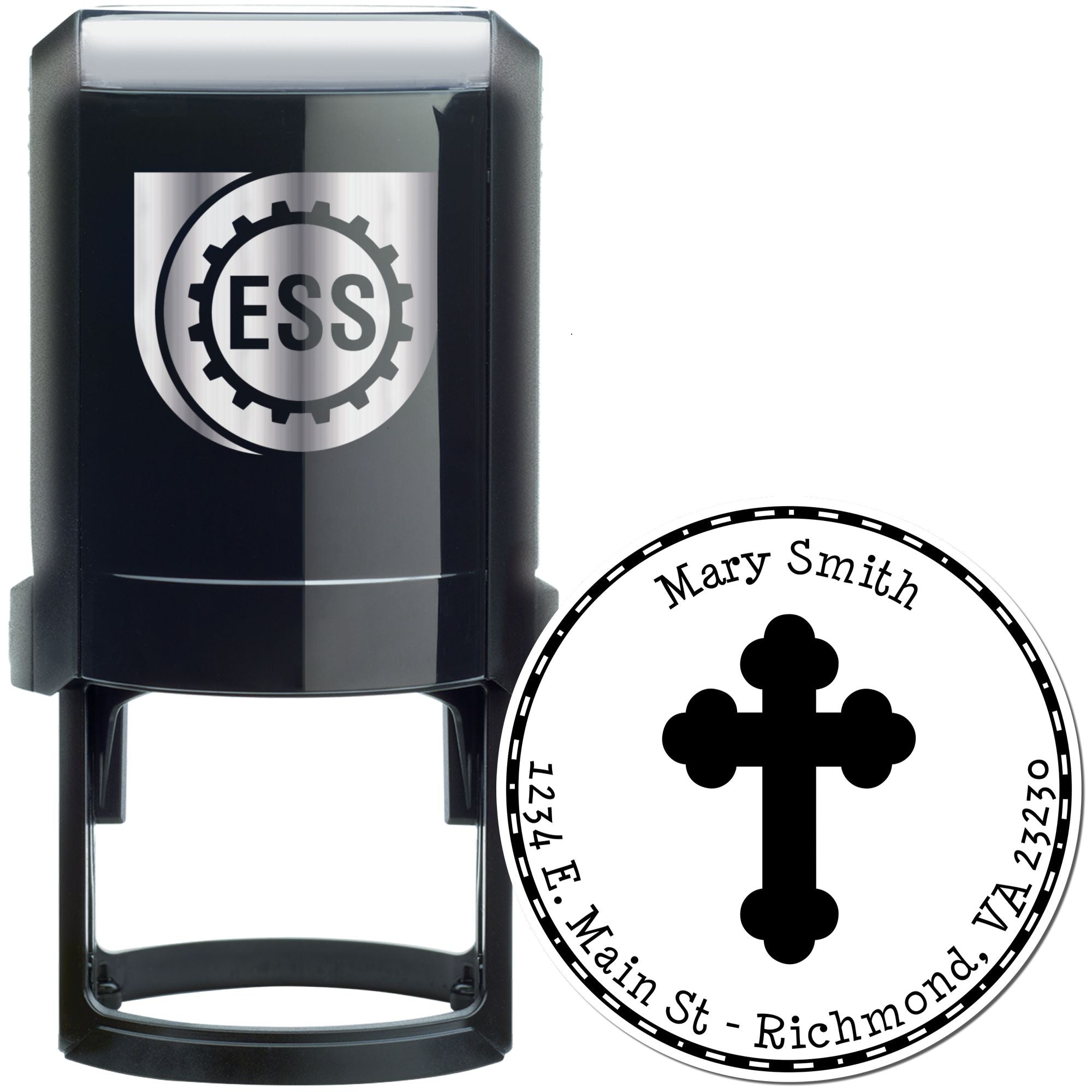 Self-Inking Spiritual Cross Home Stamp - Engineer Seal Stamps