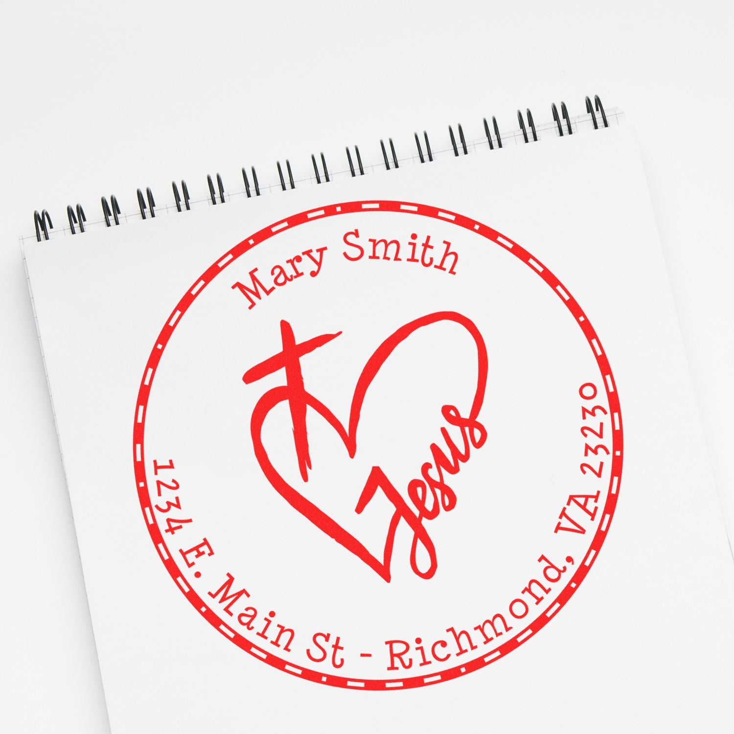 Wood Handle Glorious Love Personalized Return Address Stamp - Engineer Seal Stamps