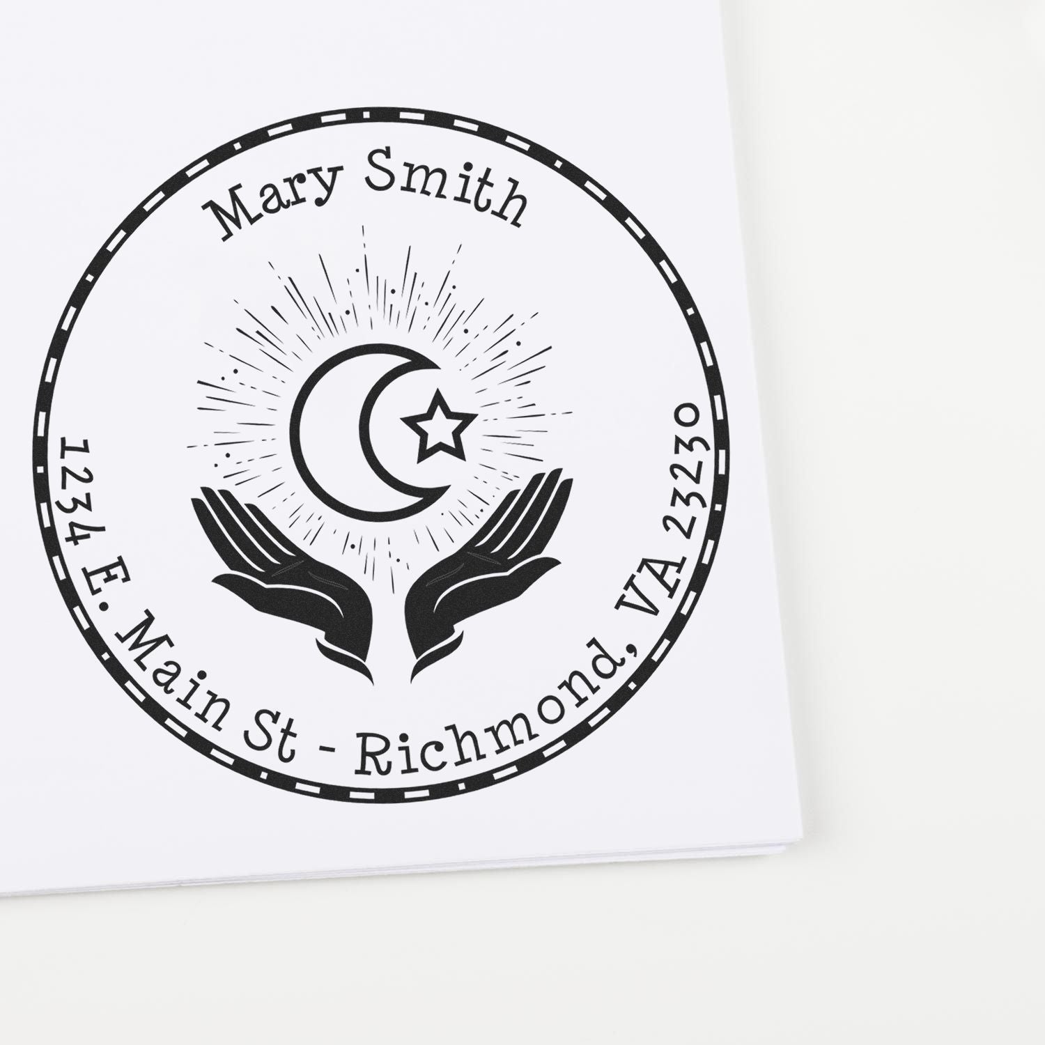 Portable Pre-Inked Evening Prayers Customized Name And Address Stamp - Engineer Seal Stamps