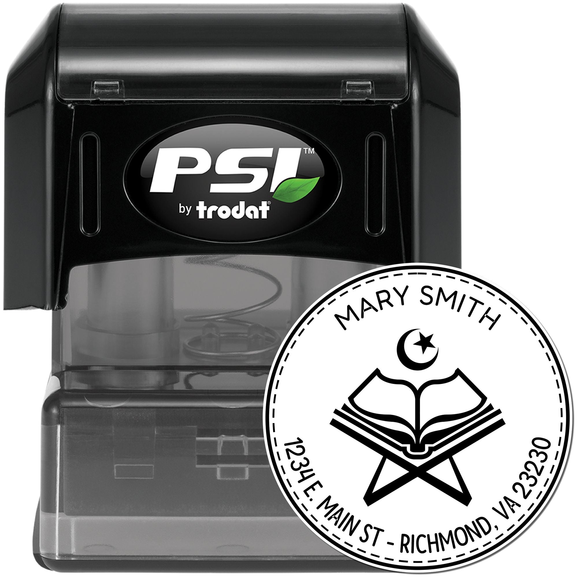 PSI Pre-Inked Beautiful Words Name And Address Stamp - Engineer Seal Stamps