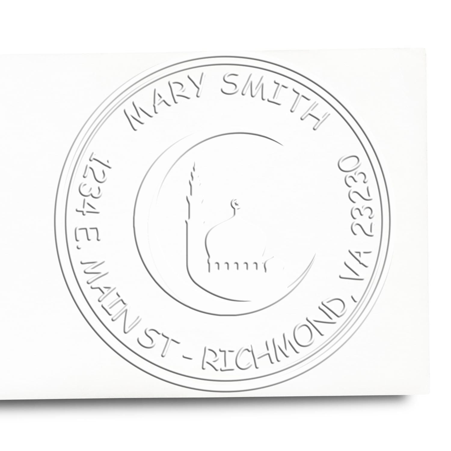 Hybrid Ancient Crescent Customized Name And Address Embossing Seal - Engineer Seal Stamps