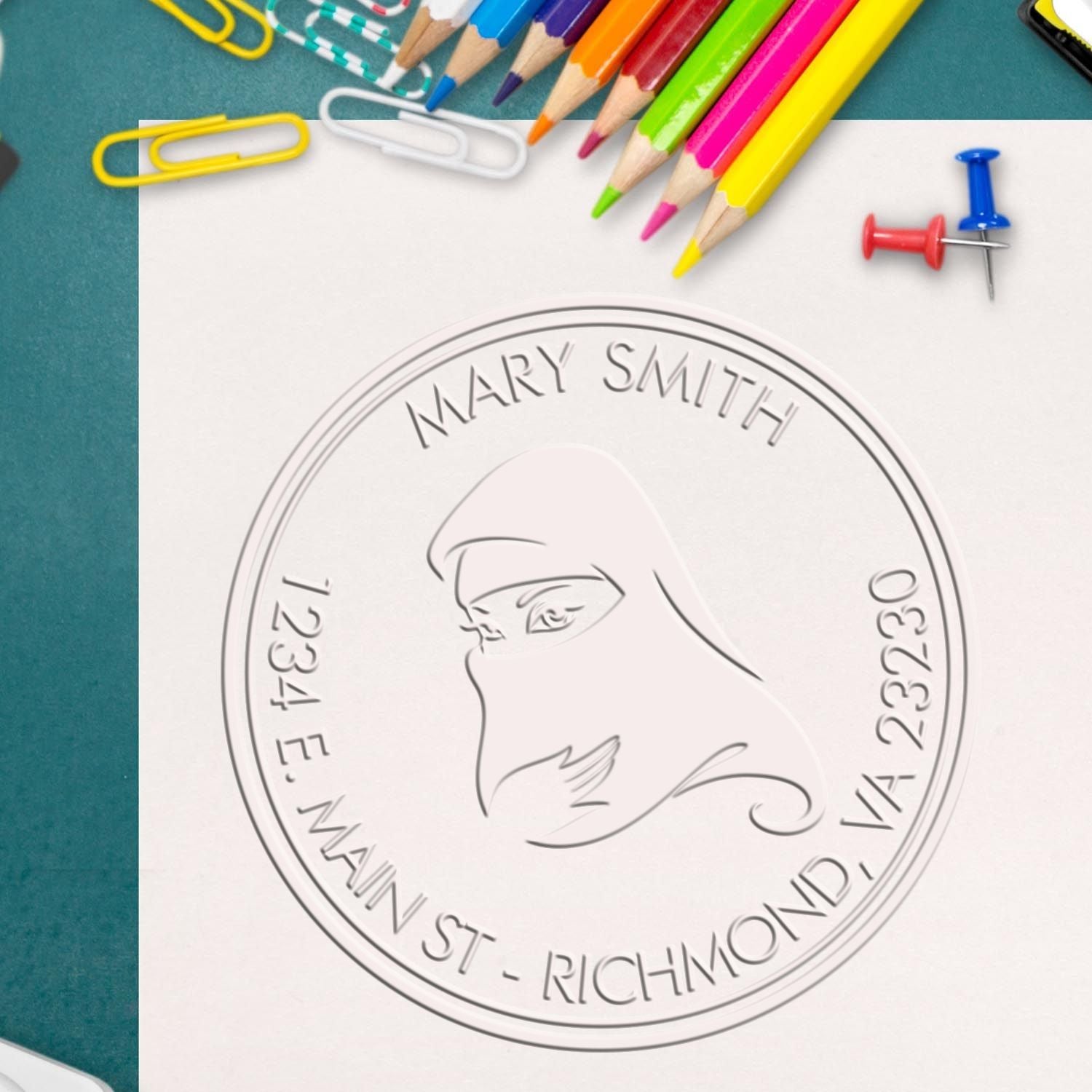 Hybrid Eye-catching Veil Customized Name And Address Embossing Stamp - Engineer Seal Stamps