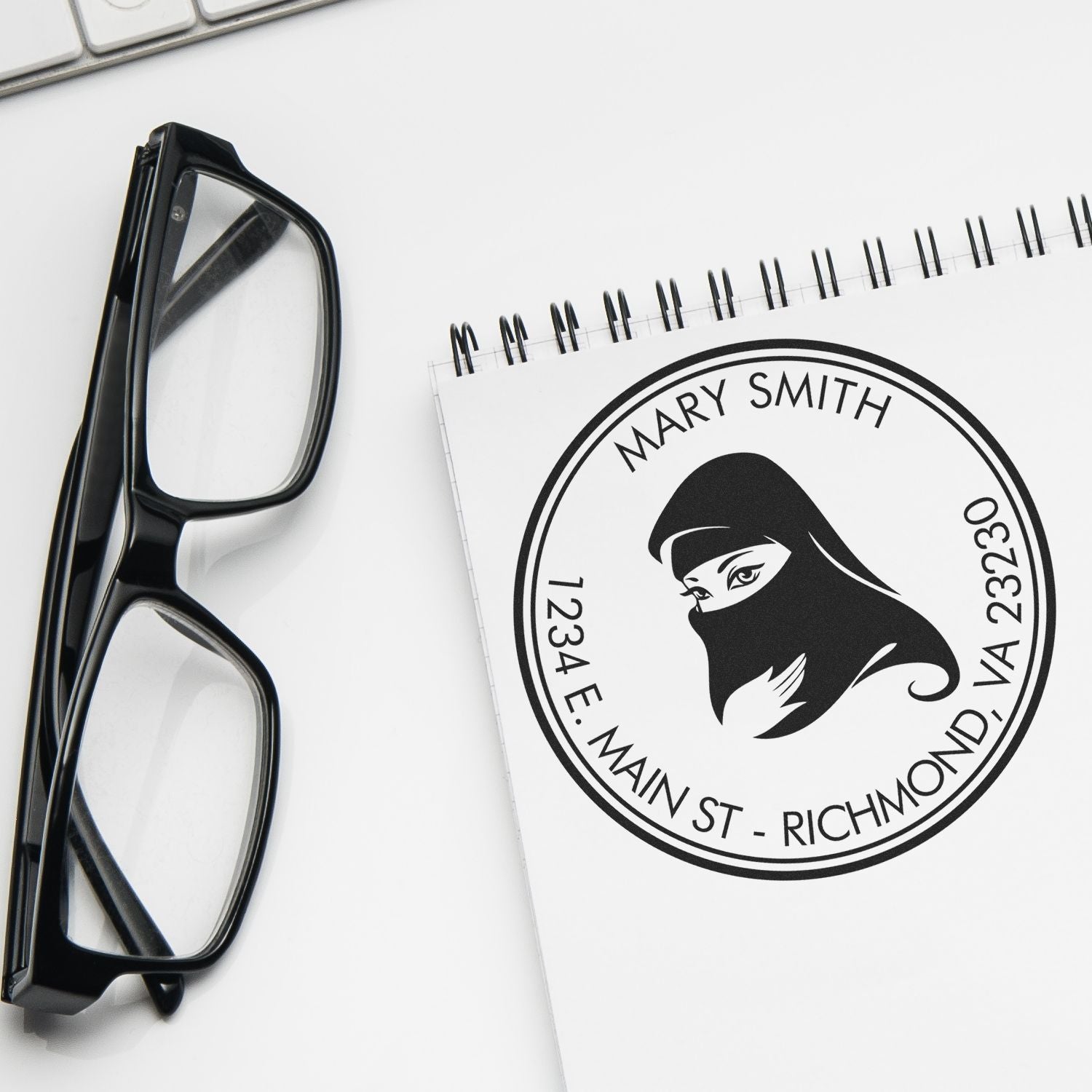 Self-Inking Eye-catching Veil Custom Address Stamp - Engineer Seal Stamps