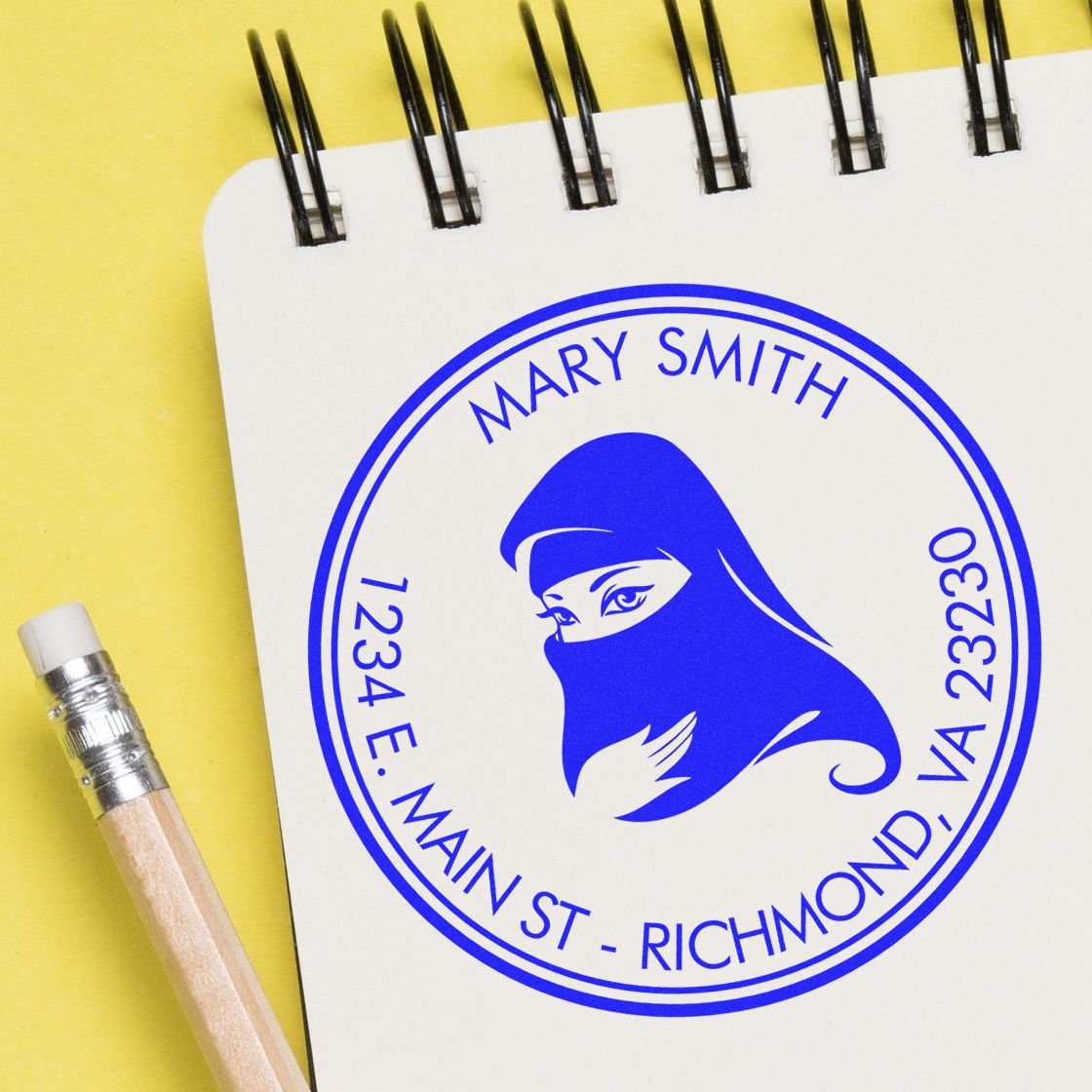 Self-Inking Eye-catching Veil Custom Address Stamp - Engineer Seal Stamps