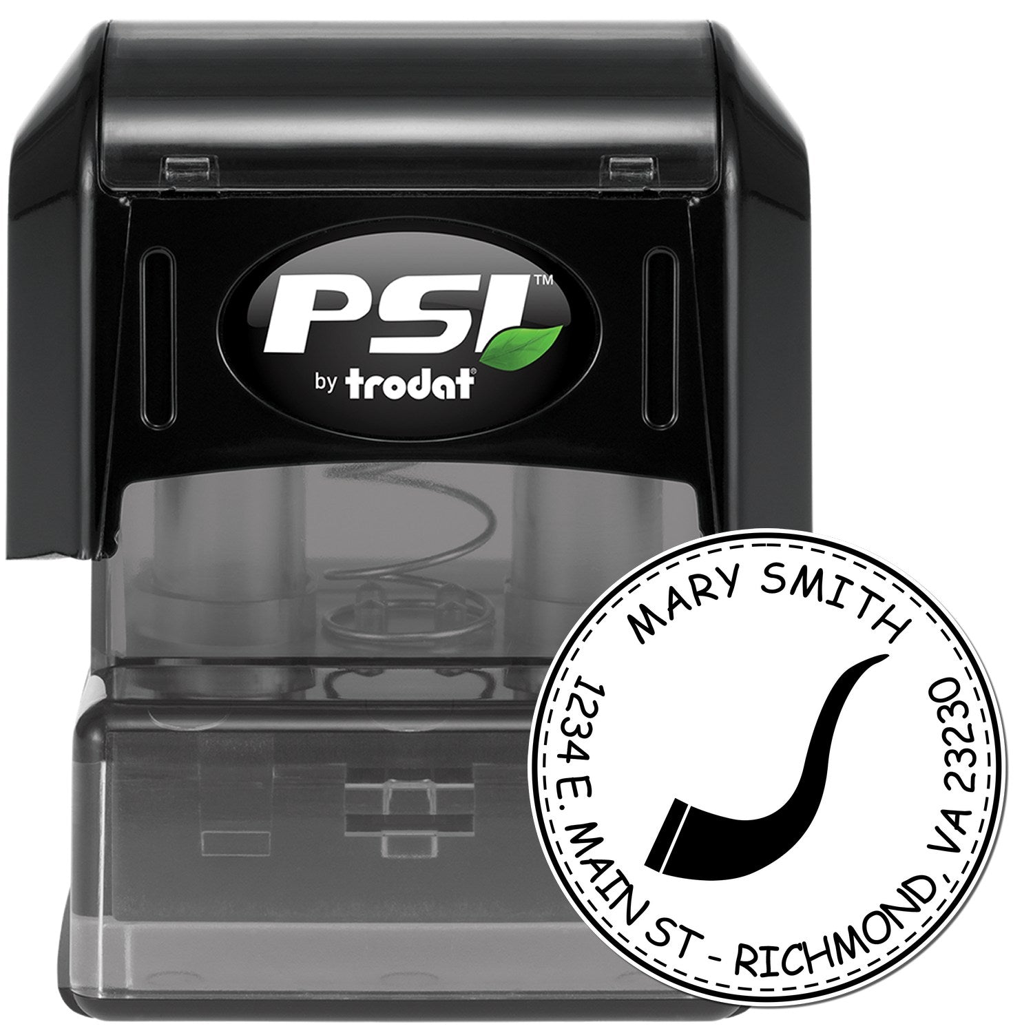 PSI Pre-Inked Noble Shofar Personalized Name And Address Stamper - Engineer Seal Stamps