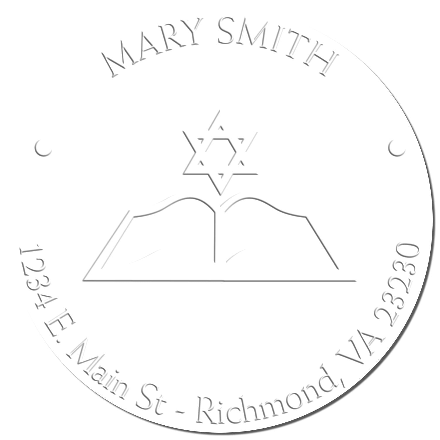 Desk Spiritual Words Custom Made Home Address Embossed Stamp - Engineer Seal Stamps