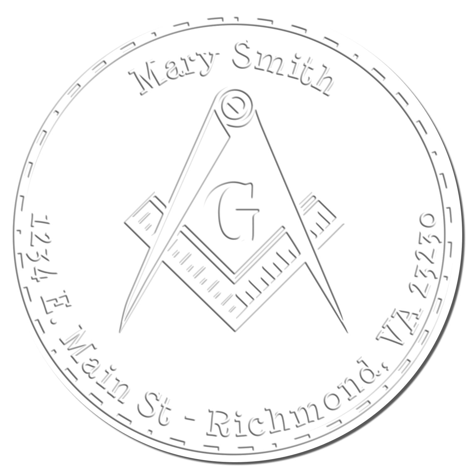 Soft Intricate Masons Personalized Mail Seal Press - Engineer Seal Stamps