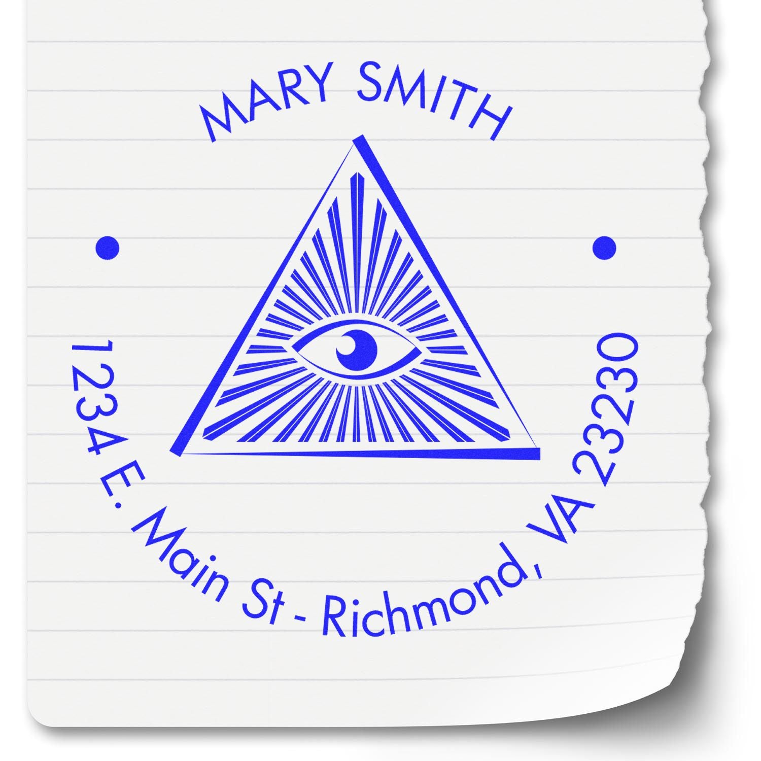 PSI Pre-Inked Elusive Masons Custom Made Envelope Stamper - Engineer Seal Stamps