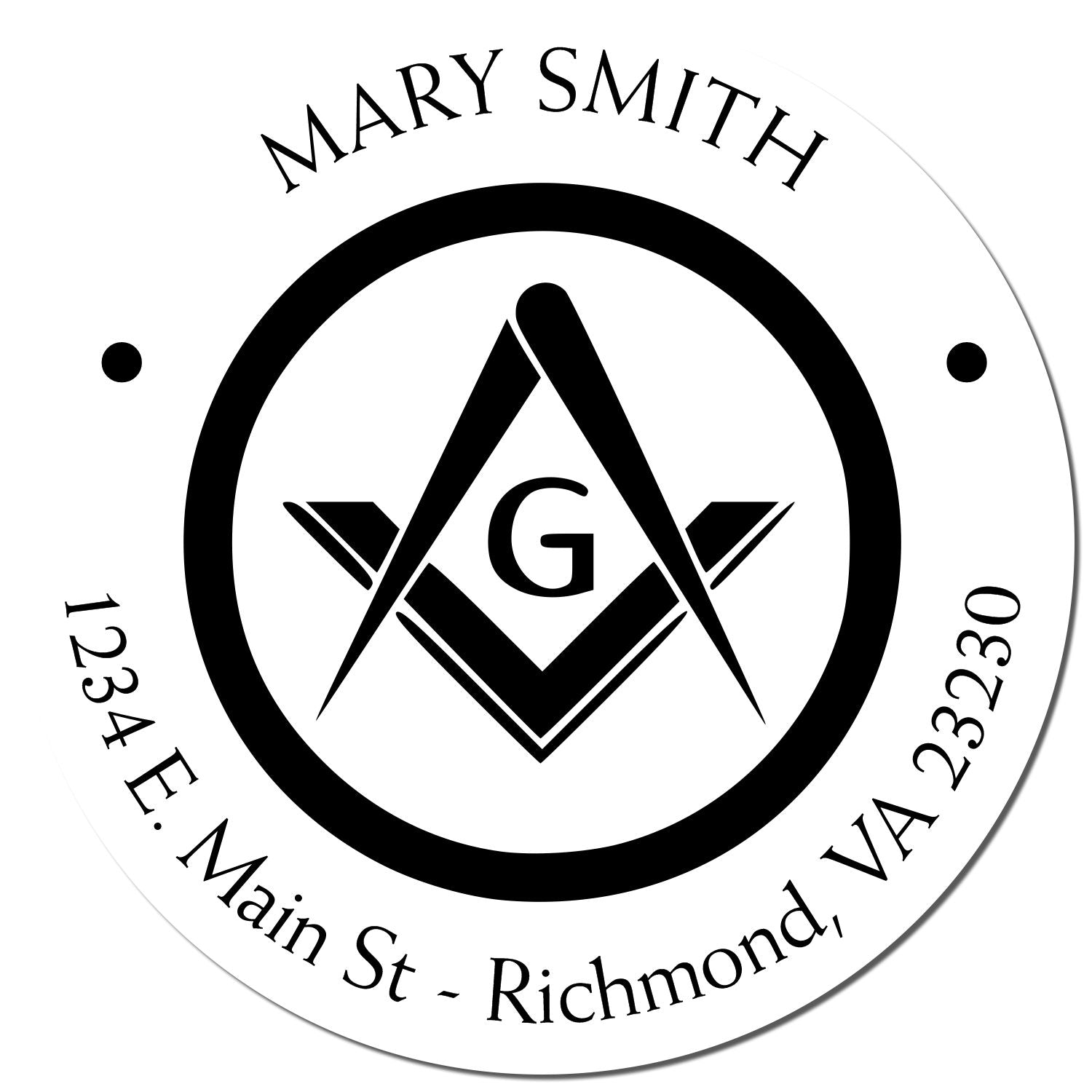 Wood Handle Strong Masons Custom Envelope Stamp