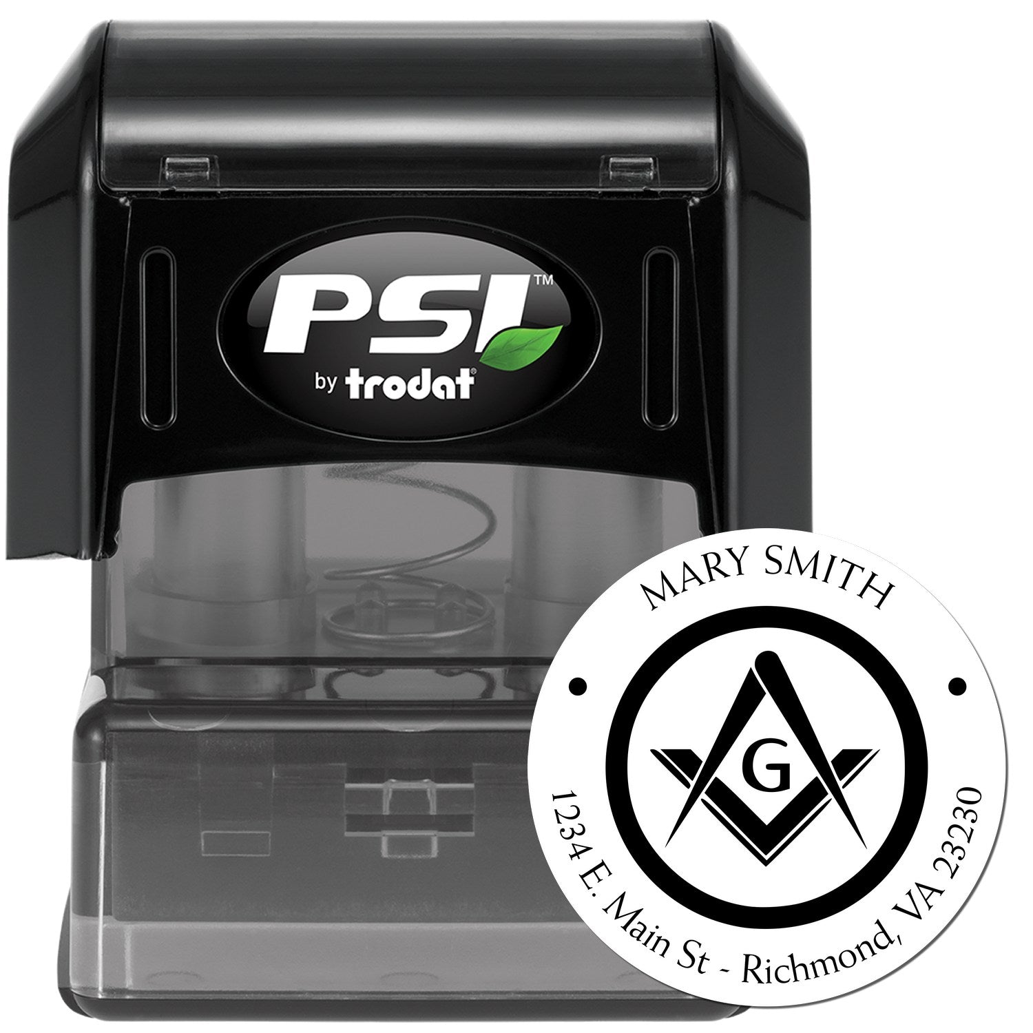 PSI Pre-Inked Strong Masons Custom Made Name And Address Stamp - Engineer Seal Stamps