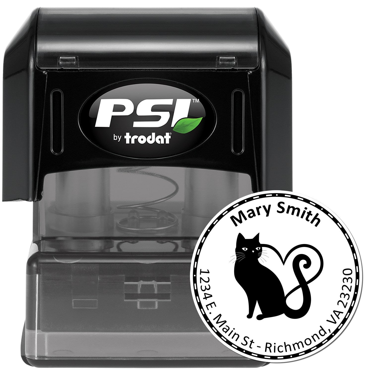PSI Pre-Inked Kitten Love Personalized Name And Address Stamp - Engineer Seal Stamps