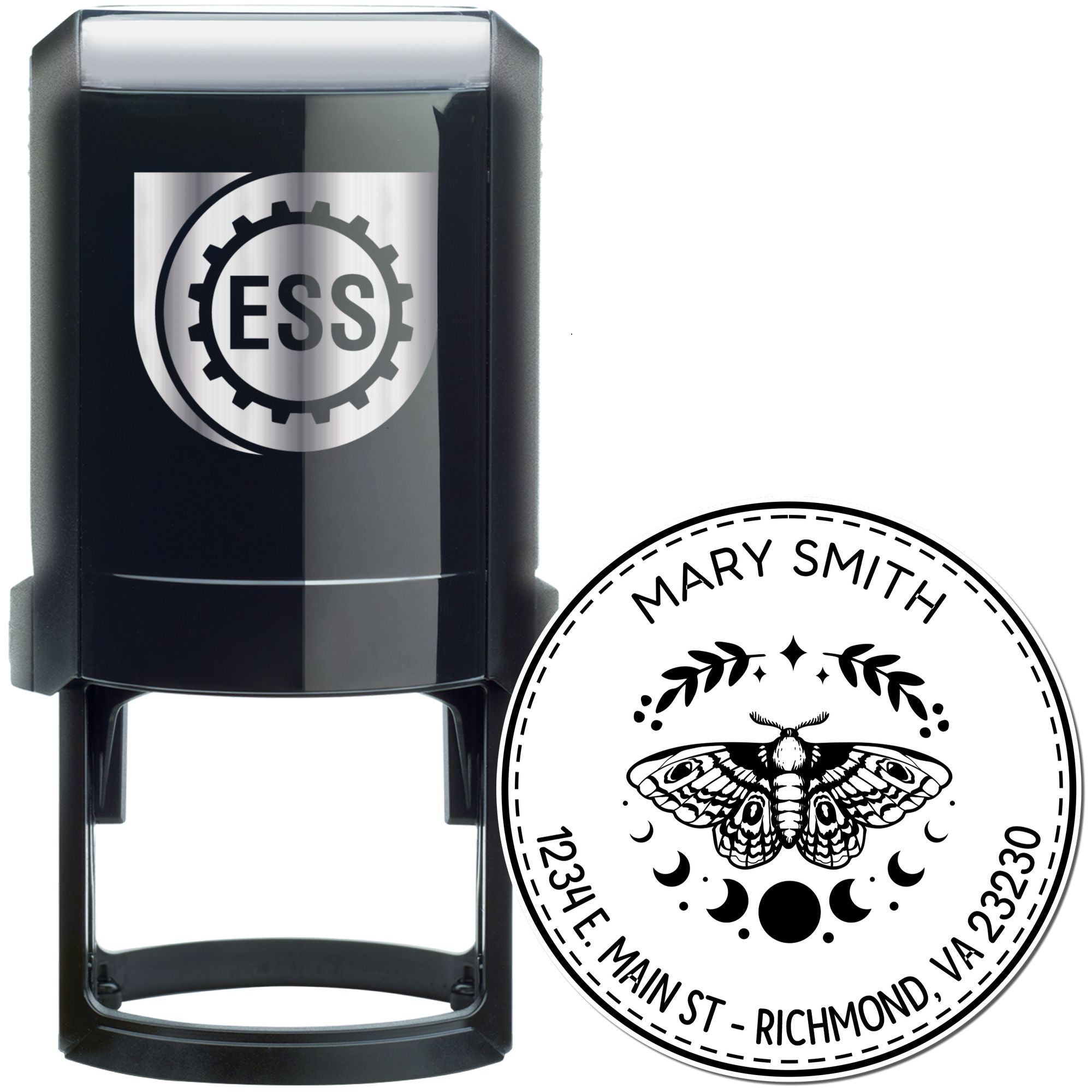 Self-Inking Transcendent Butterfly Customized Mailing Stamp - Engineer Seal Stamps