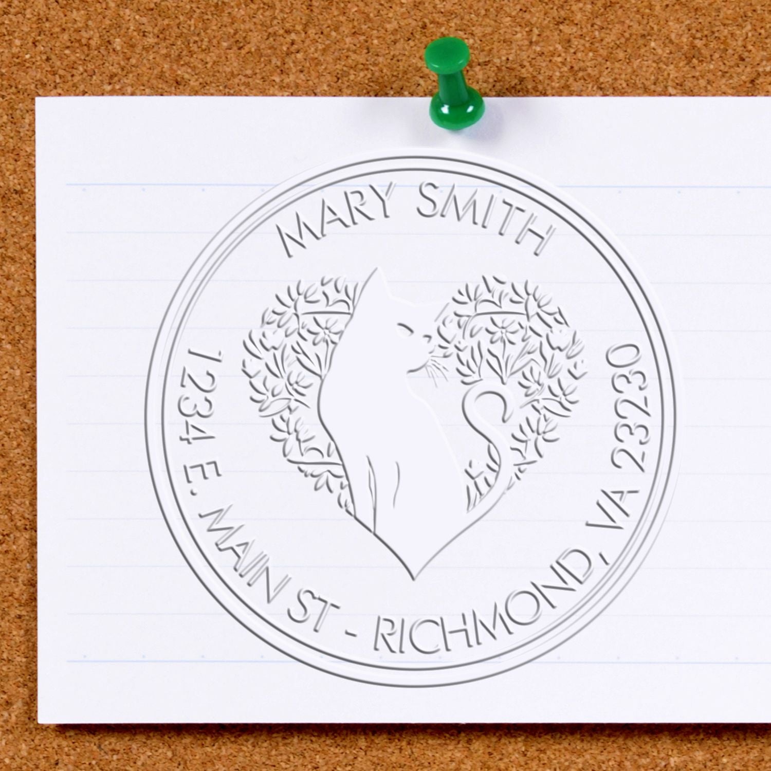 Soft Puzzling Cat Personalized Envelope Embossing Seal
