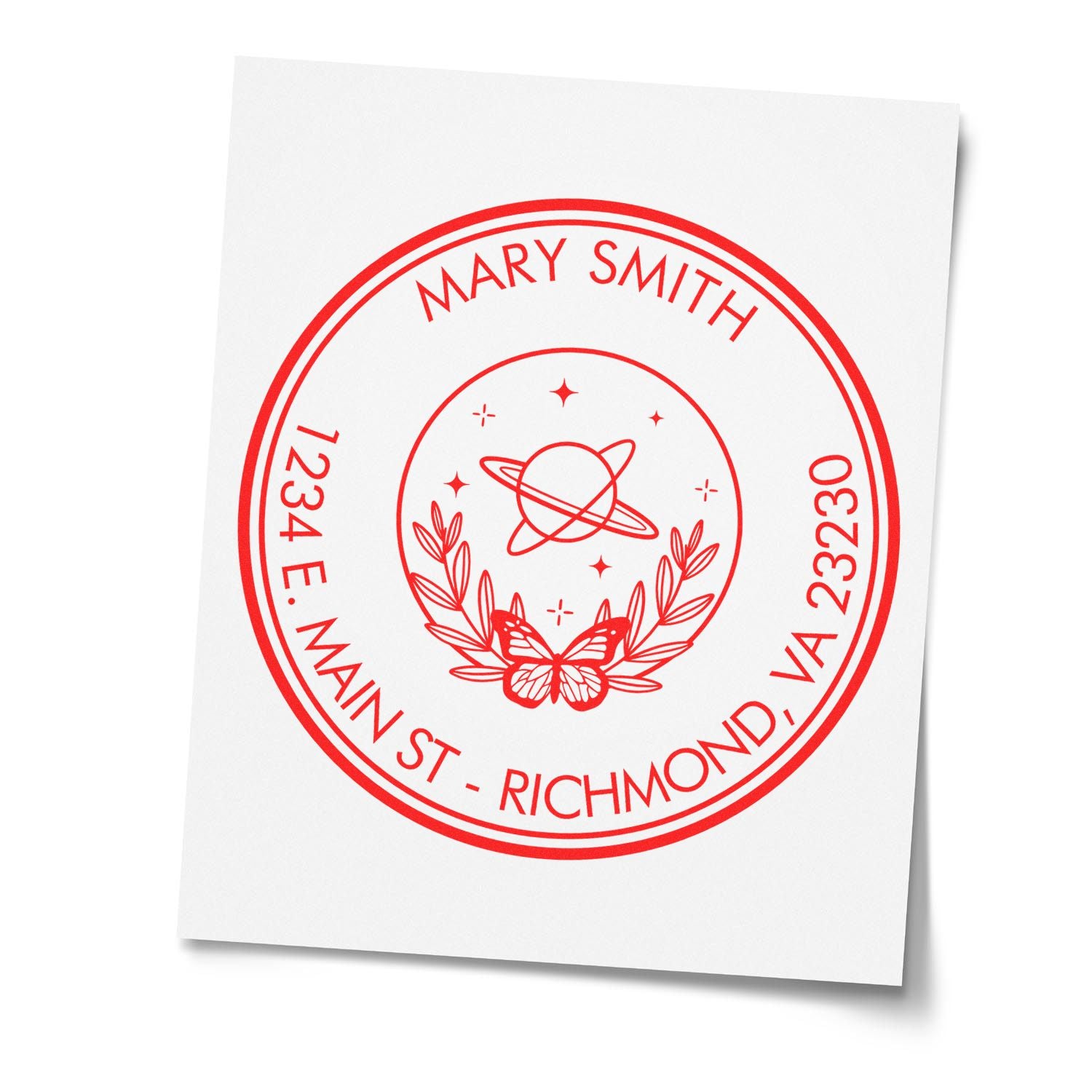 Portable Pre-Inked Symbolic Solar Personalized Name And Address Stamp - Engineer Seal Stamps