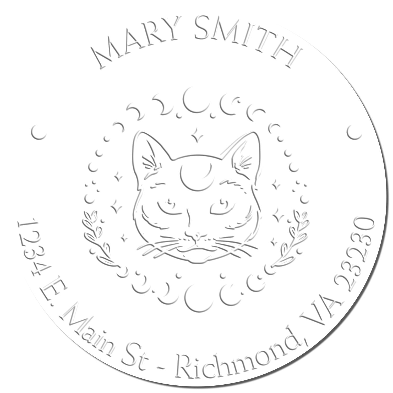 Soft Supernatural Cat Custom Envelope Embossing Seal