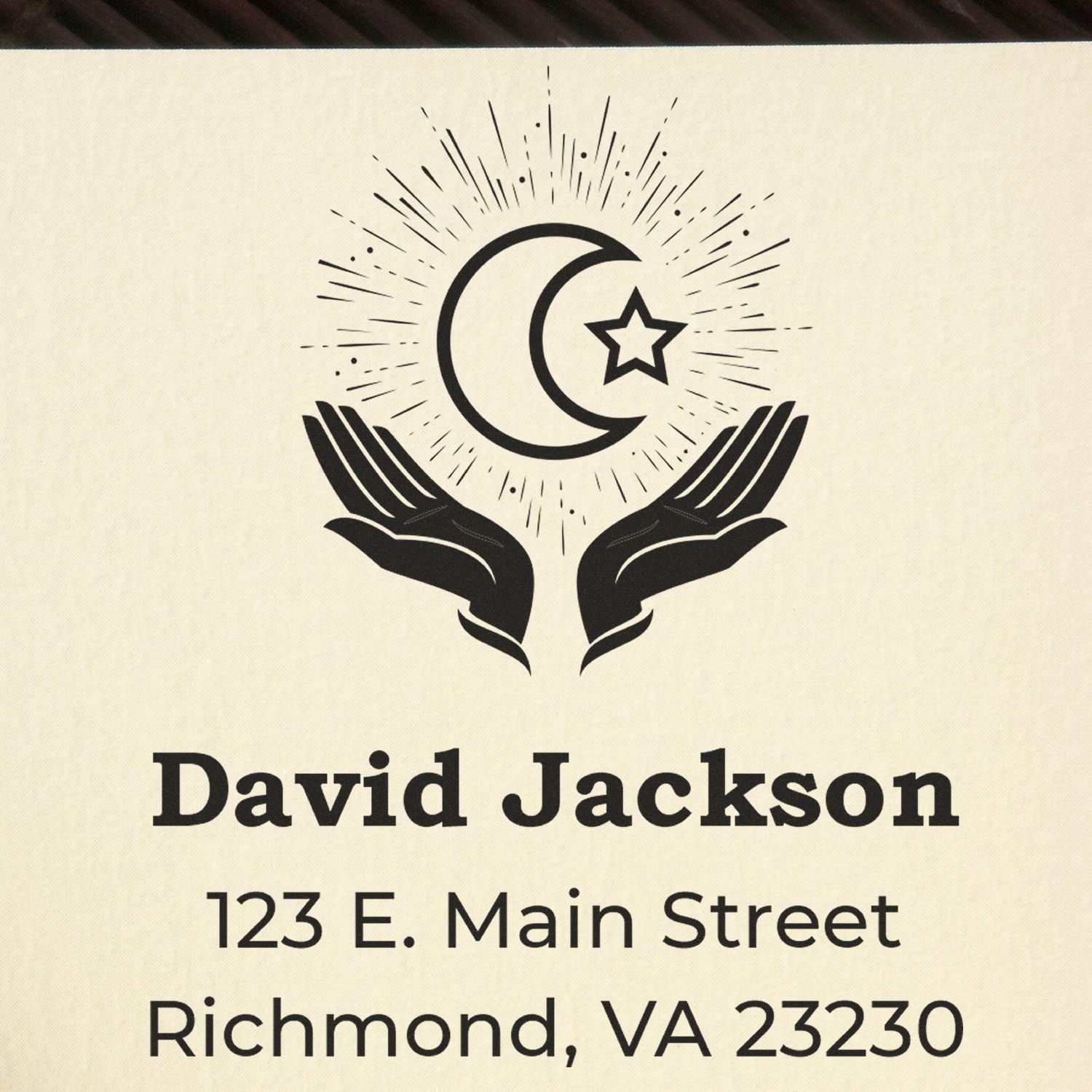 Hands of Prayer Customized Address Stamp - Engineer Seal Stamps