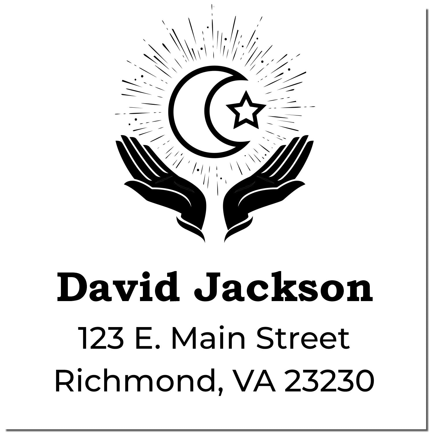 Hands of Prayer Customized Address Stamp - Engineer Seal Stamps