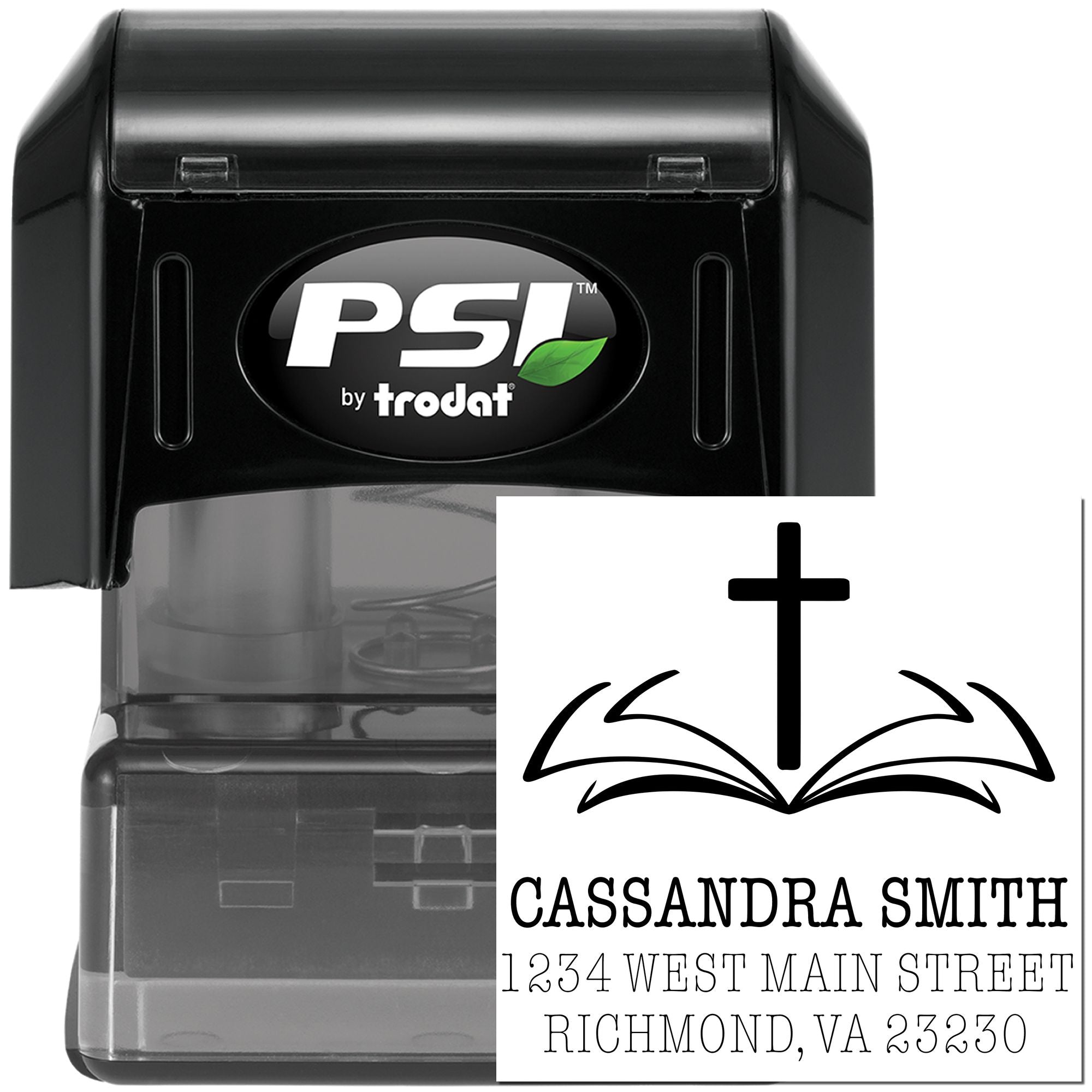 Revered Faith Christian Customized Name And Address Stamper Self-Inking - Engineer Seal Stamps