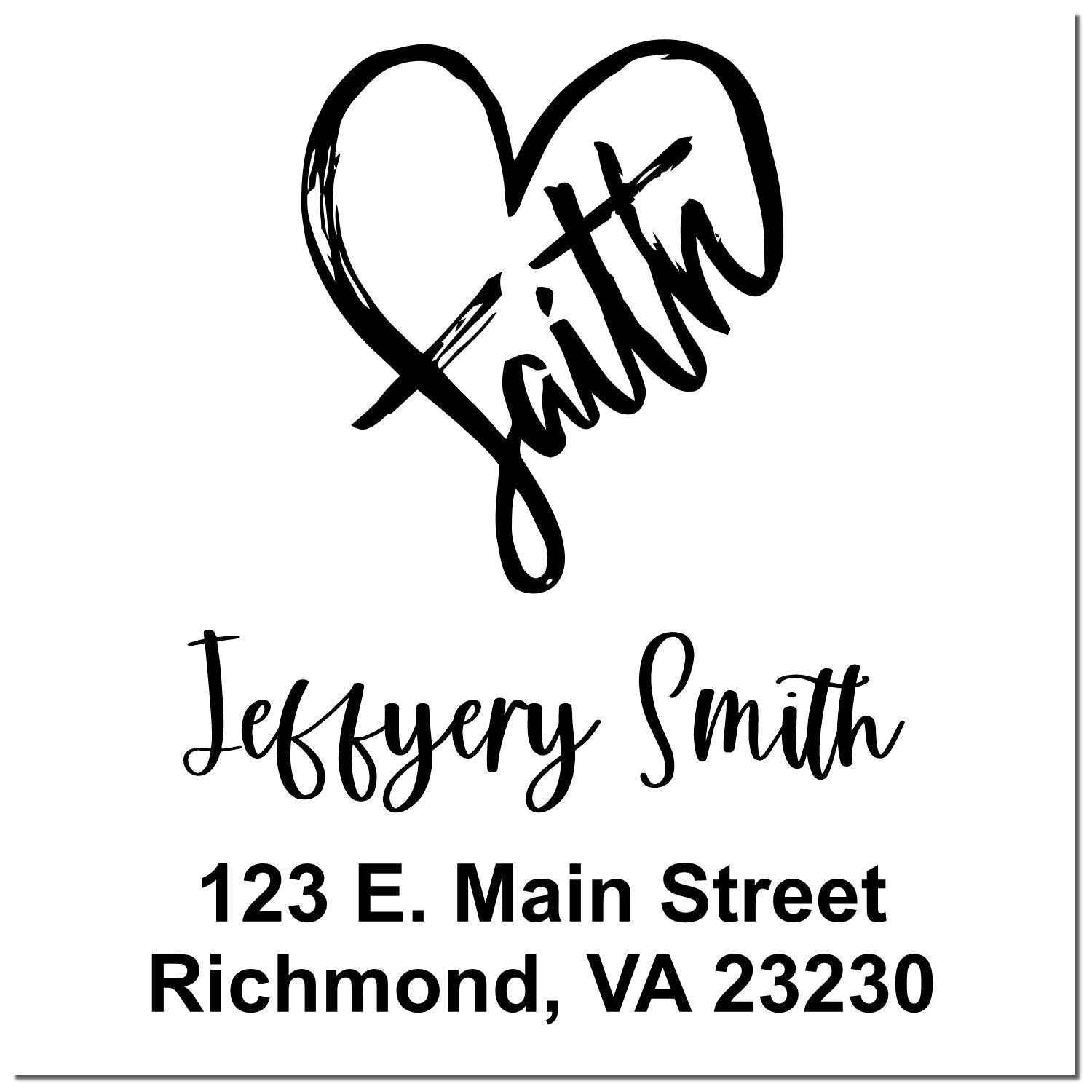 Love & Faith Christian Customized Return Address Stamp Self-Inking - Engineer Seal Stamps