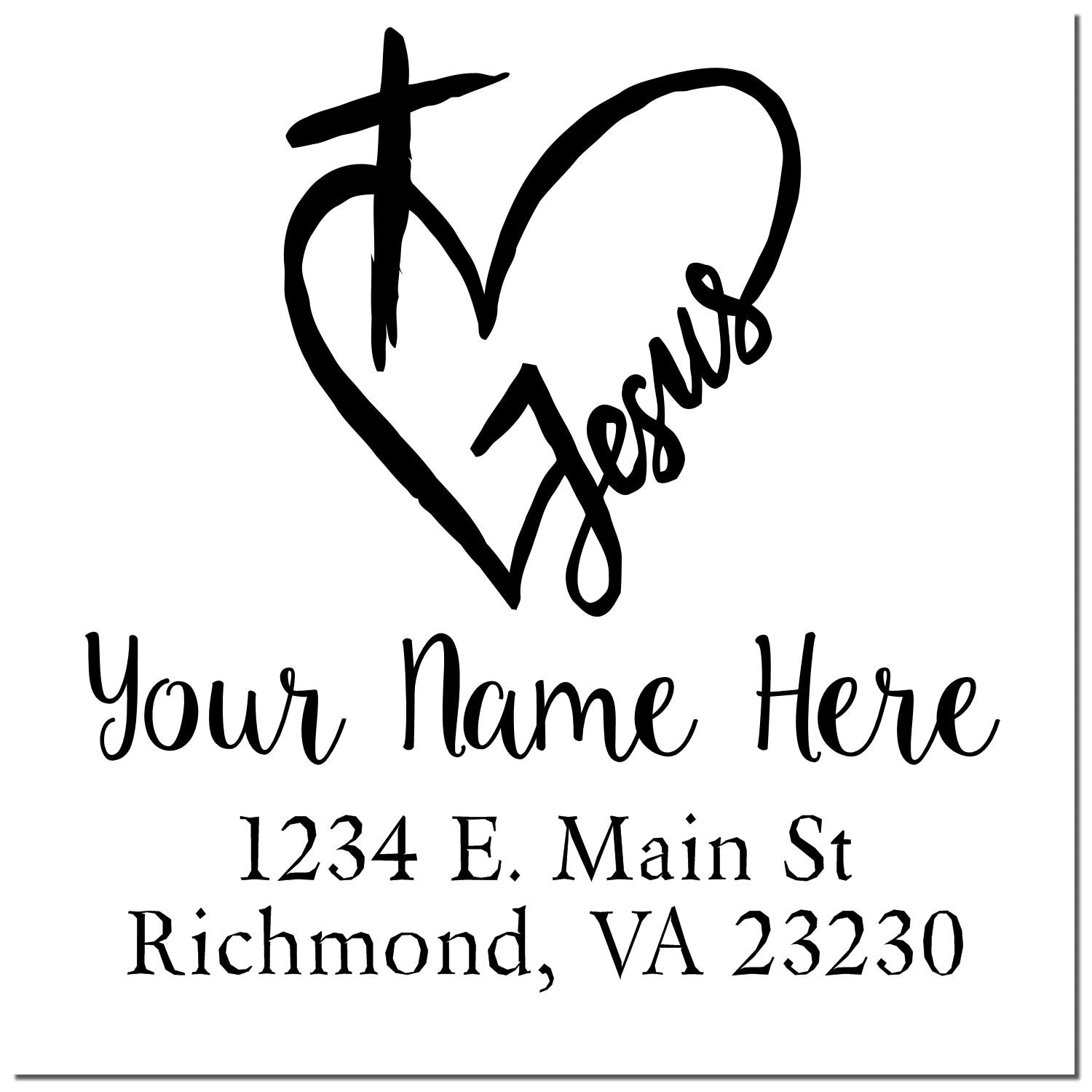 Jesus Loves You Christian Envelope Stamp Self-Inking - Engineer Seal Stamps