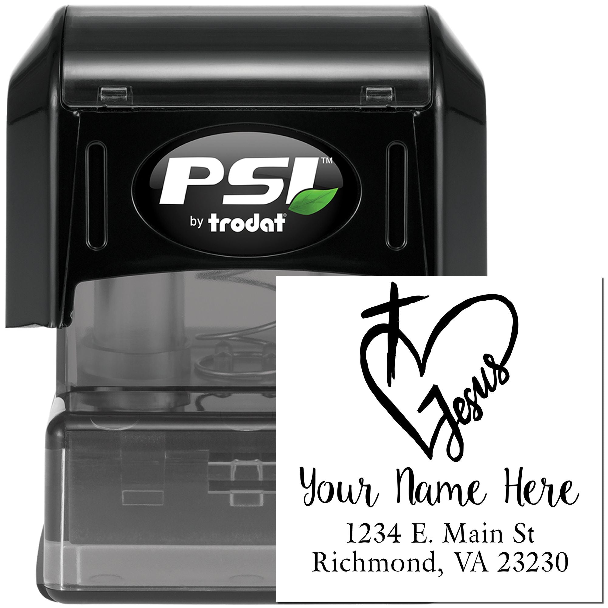 Jesus Loves You Christian Customized Return Address Stamper Self-Inking - Engineer Seal Stamps