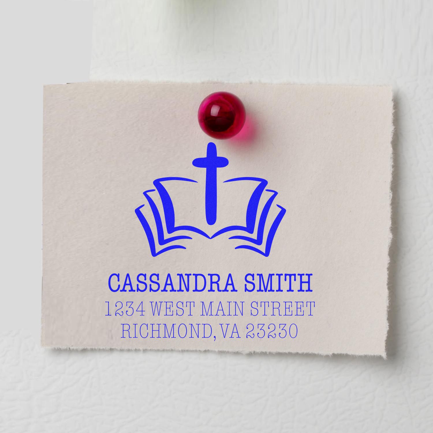 Distinguished Bible Christian Customized Return Address Stamp Self-Inking - Engineer Seal Stamps