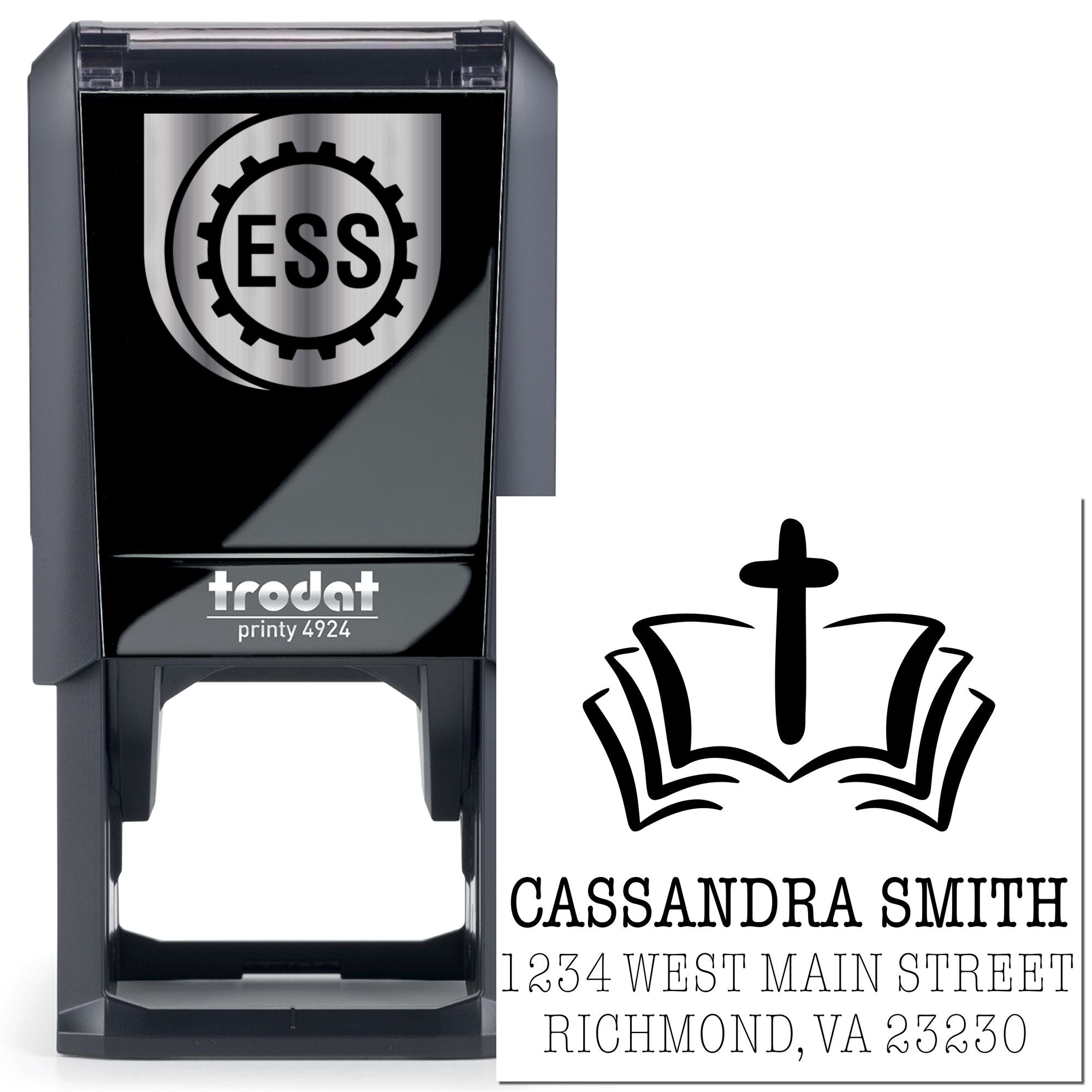 Distinguished Bible Christian Customized Return Address Stamp Self-Inking - Engineer Seal Stamps