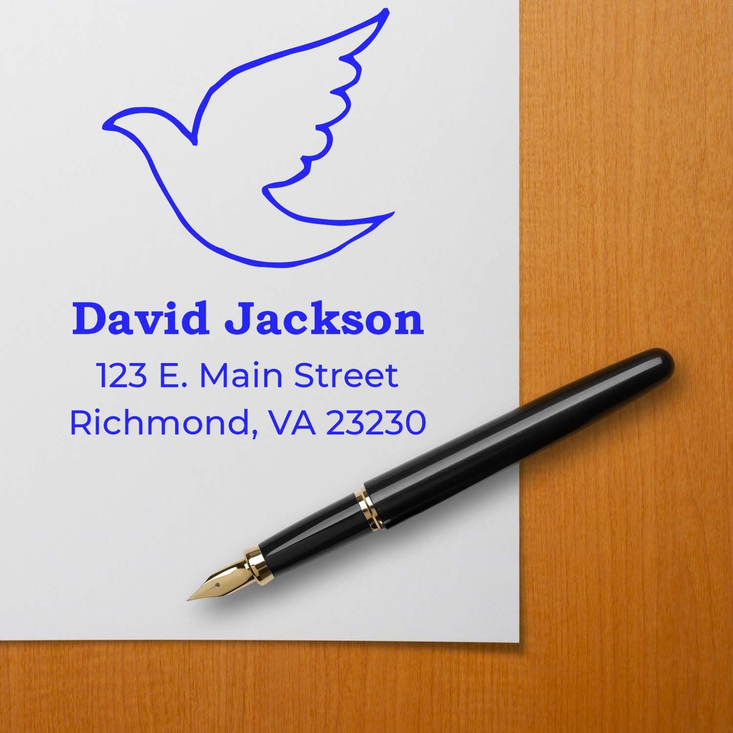 On the Wings of a Dove Christian Return Address Stamp Self-Inking - Engineer Seal Stamps