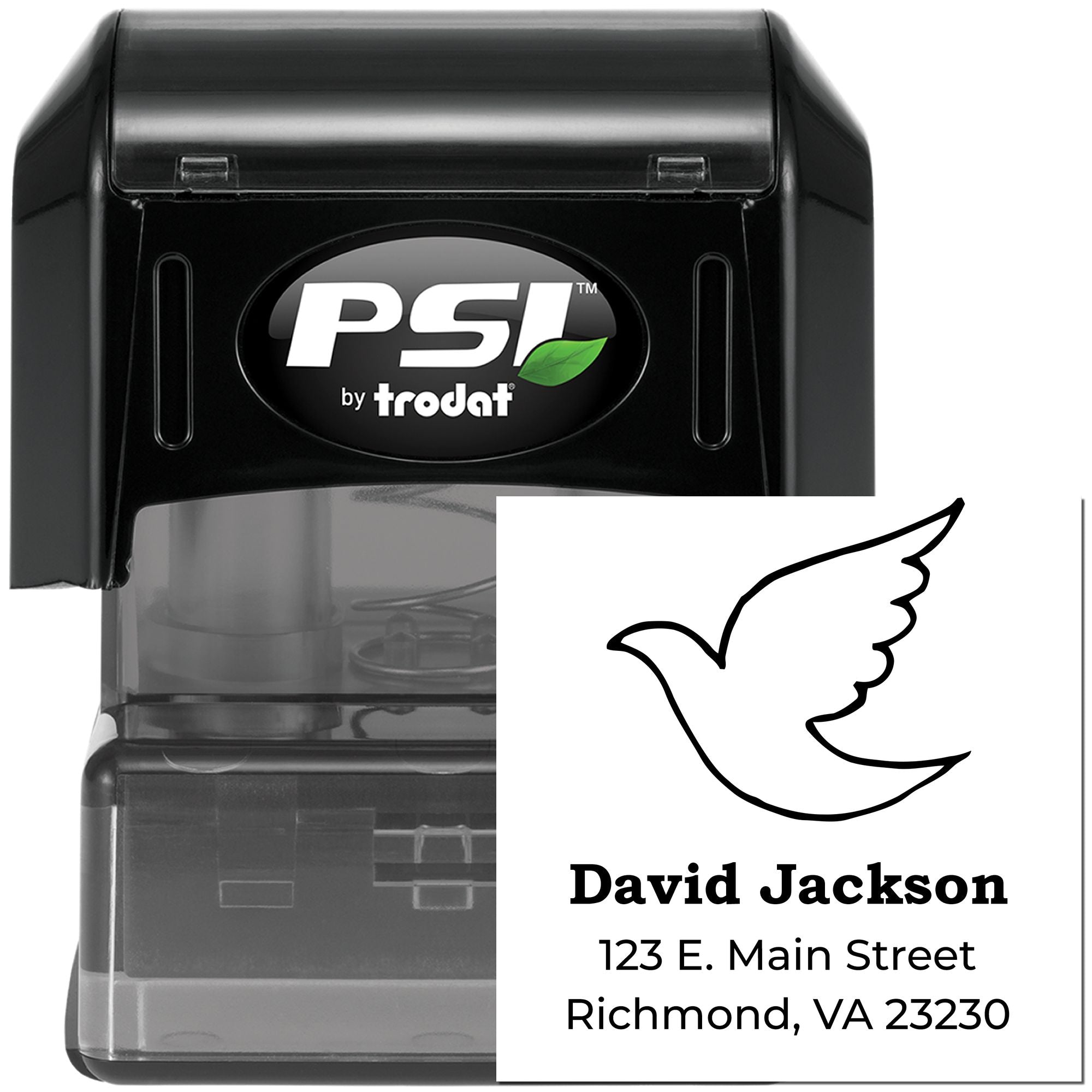 On the Wings of a Dove Christian Customized New Home Stamper Self-Inking - Engineer Seal Stamps