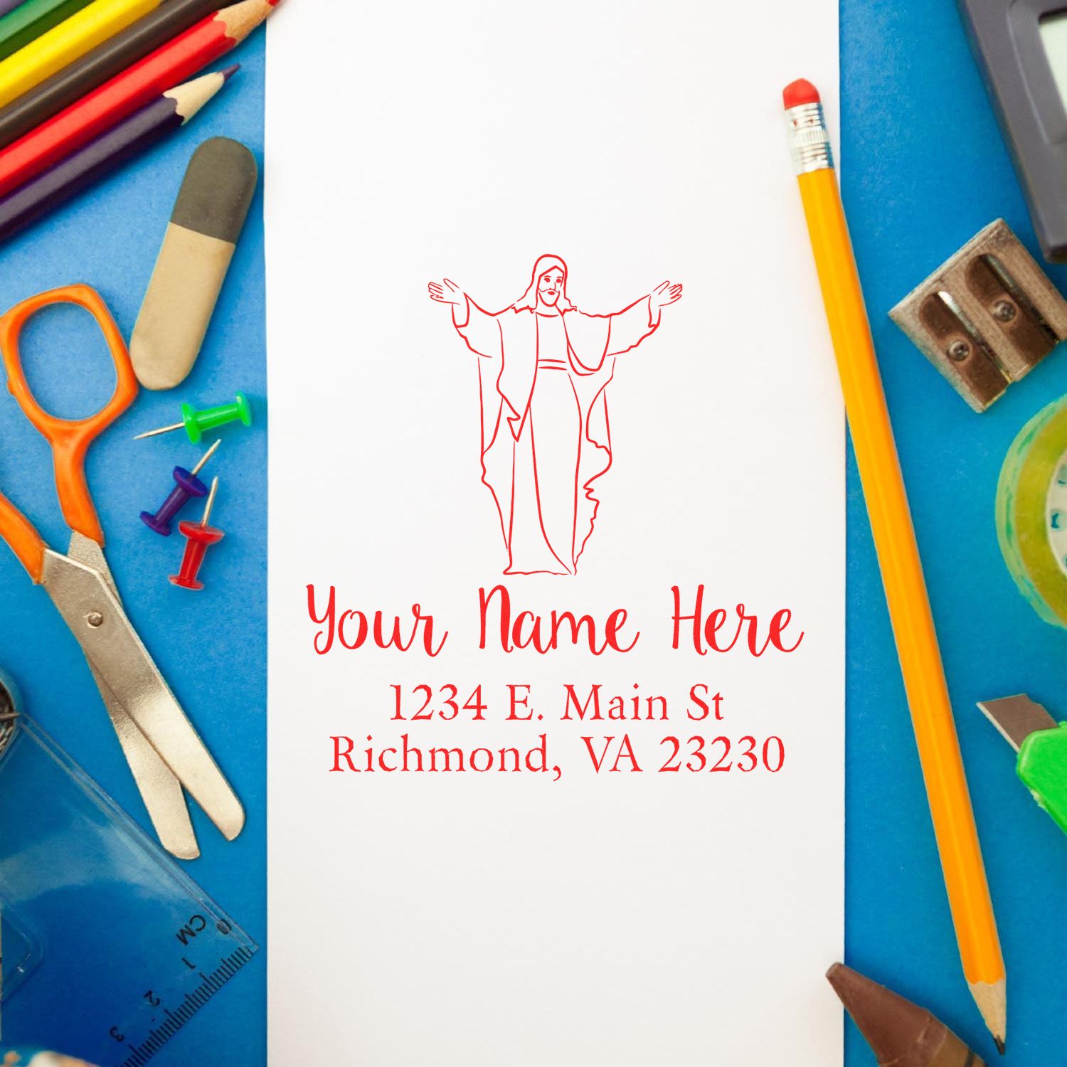 Inviting Jesus Christian Customized Home Stamp Self-Inking - Engineer Seal Stamps