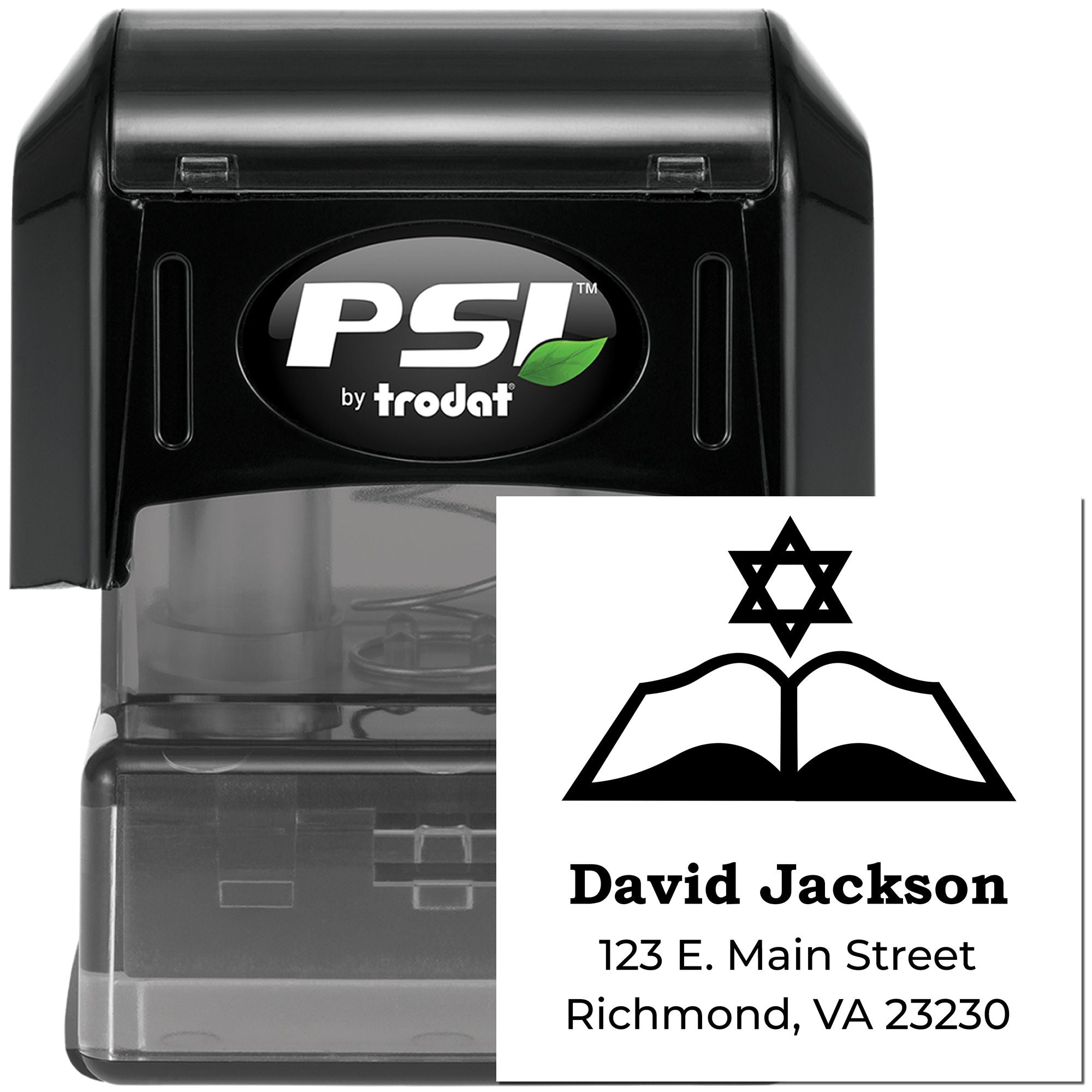 Jewish Respected Words Customized Return Address Stamper - Engineer Seal Stamps
