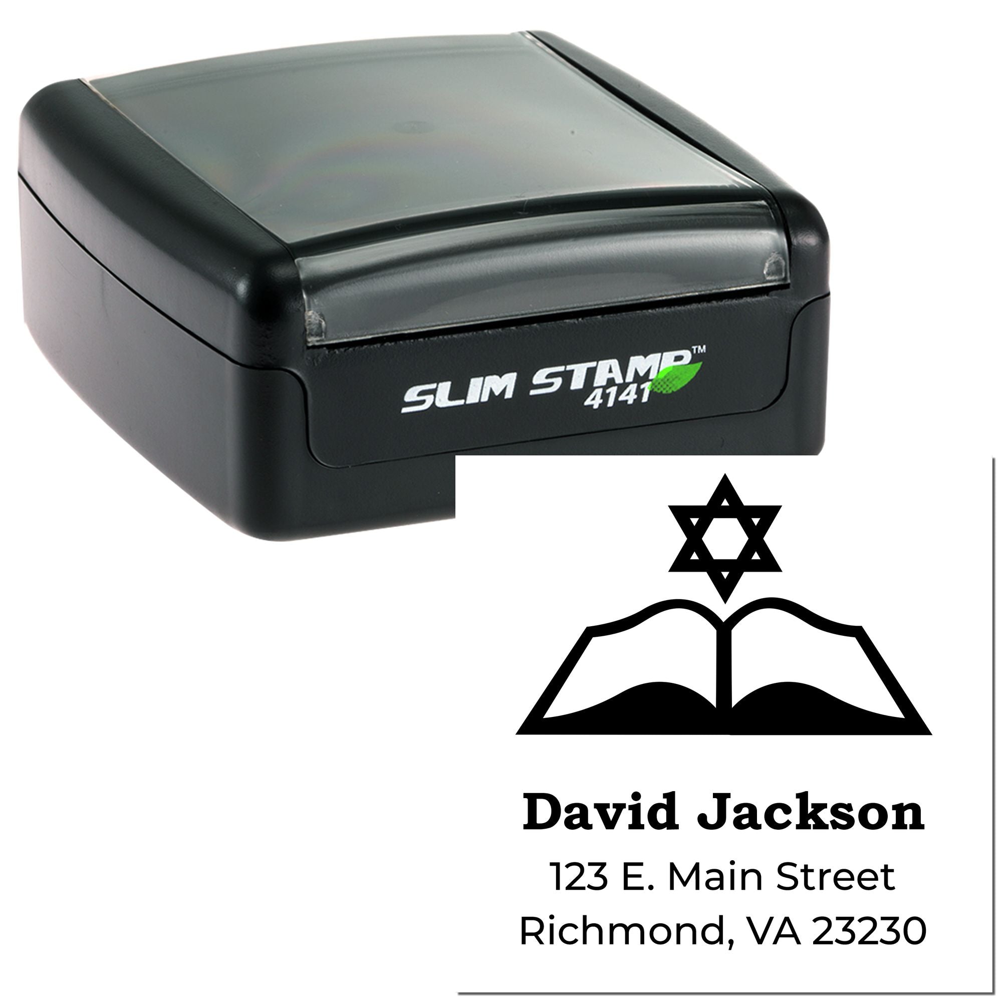 Respected Words Hebrew Personalized Home Address Stamp - Engineer Seal Stamps