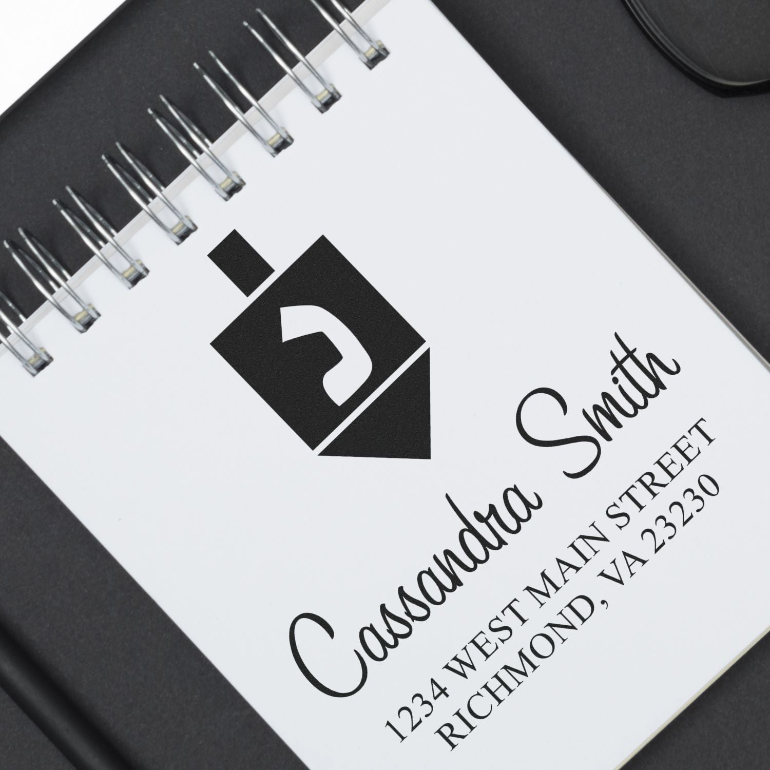 Gaming Dreidel Self-Inking Customized Mailing Stamper - Engineer Seal Stamps