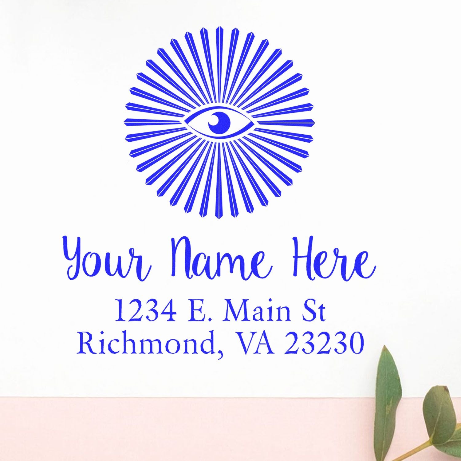 Masonic Veiled Masons Self-Inking Personalized Return Address Stamp - Engineer Seal Stamps