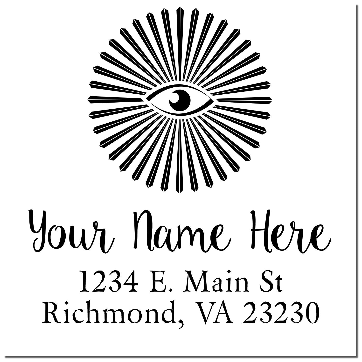 Masonic Veiled Masons Self-Inking Personalized Return Address Stamp - Engineer Seal Stamps