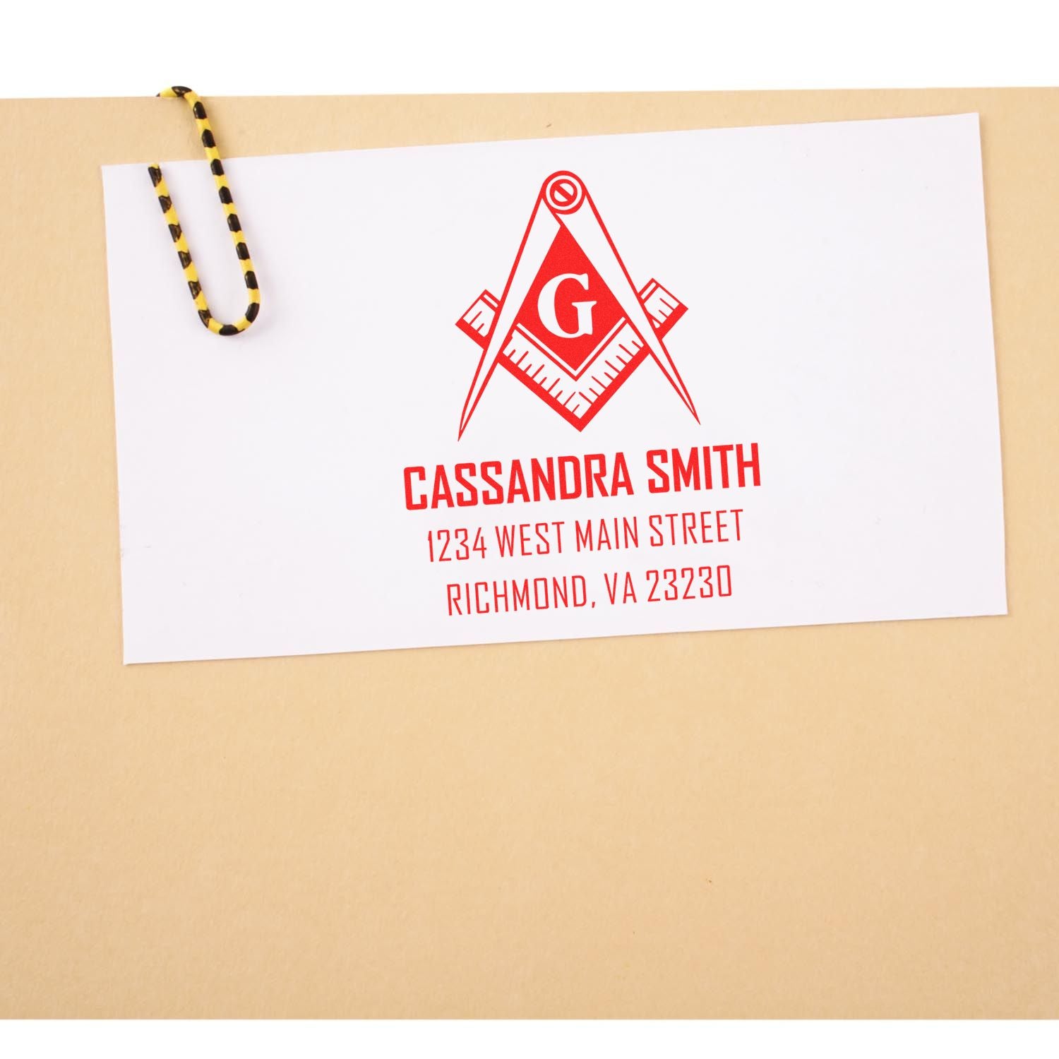 Masonic Intriguing Masons Self-Inking Personalized New Home Stamper - Engineer Seal Stamps