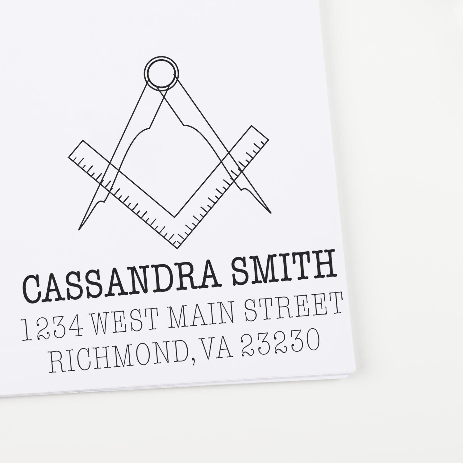 PSI Masonic Secretive Masons Customized Return Address Stamper - Engineer Seal Stamps