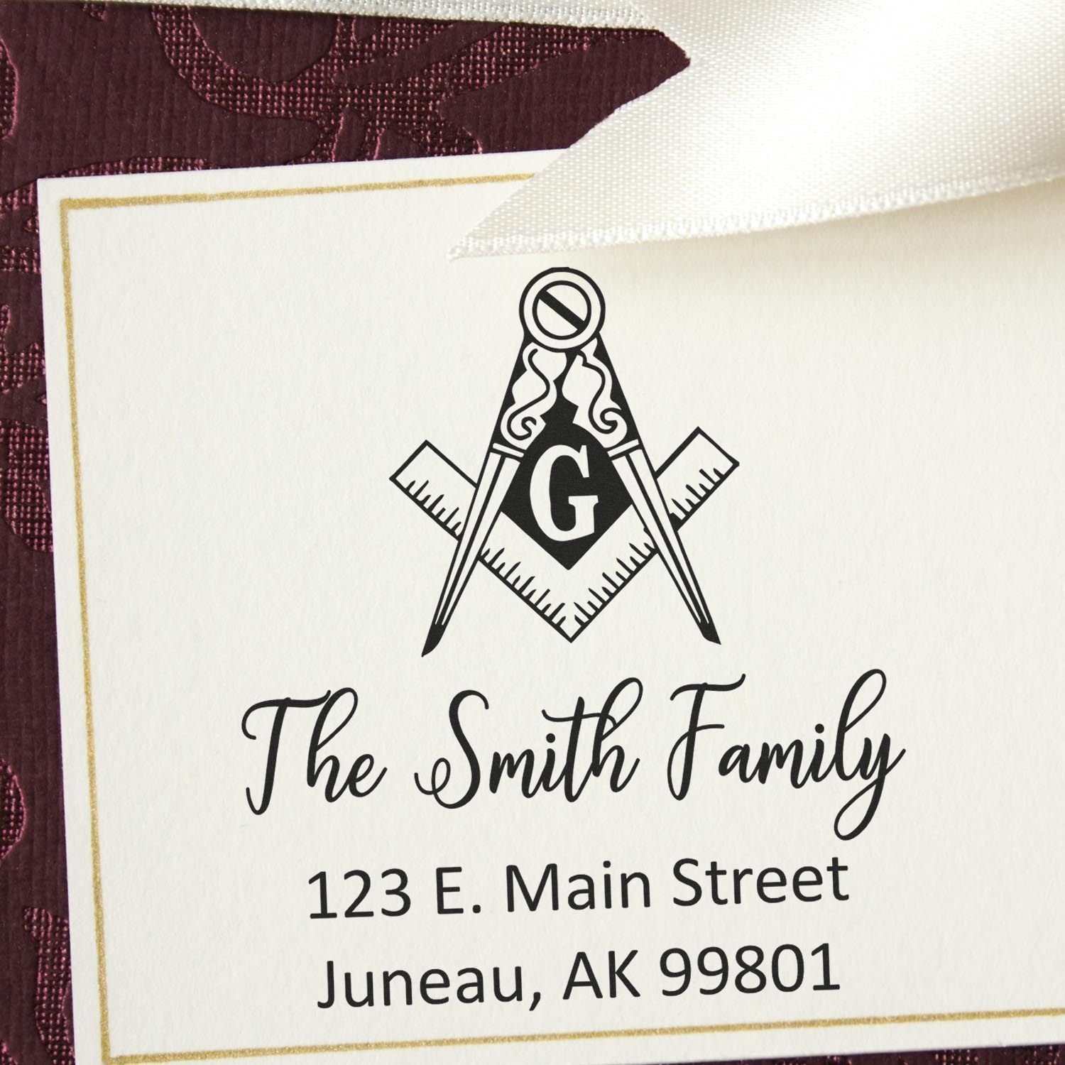Enshrouded Masons Home Address Stamp - Engineer Seal Stamps