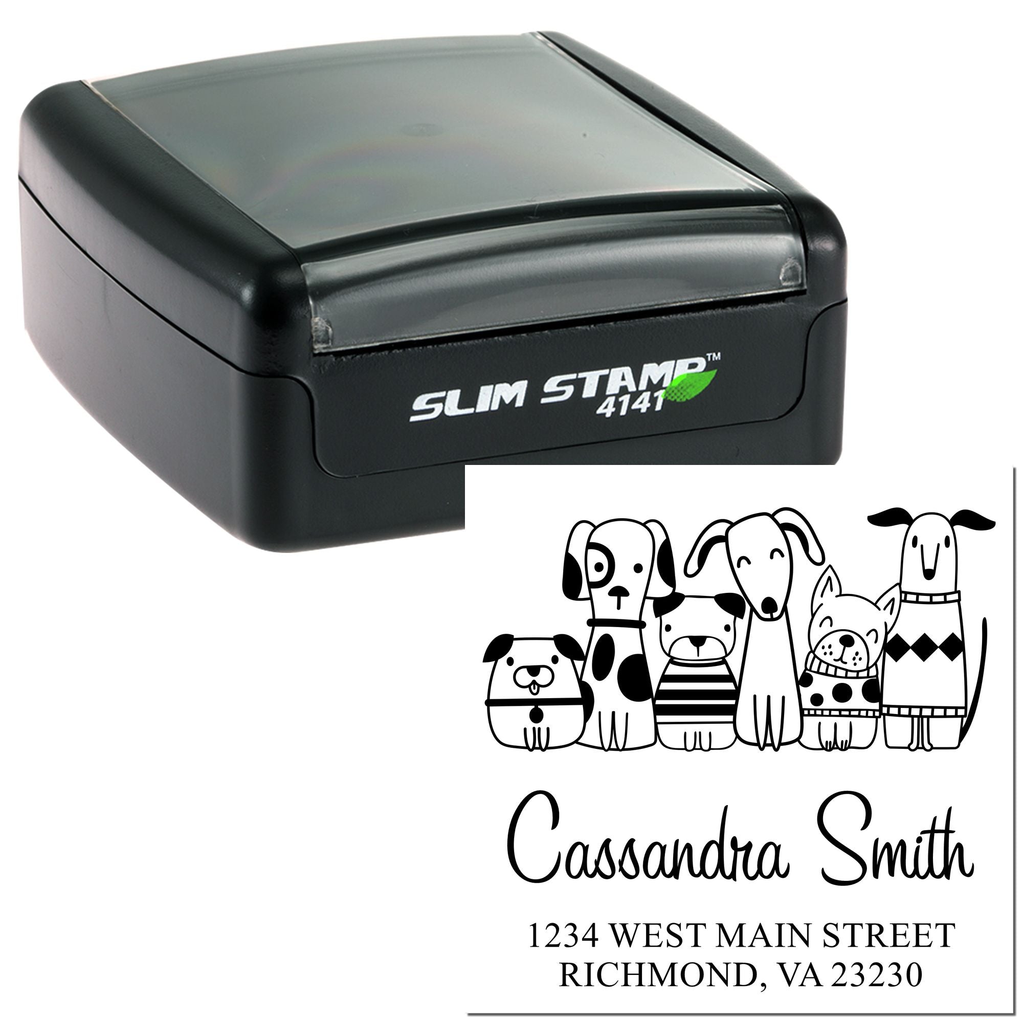 Portable Pooch Pack Address Stamper Pre-Inked - Engineer Seal Stamps